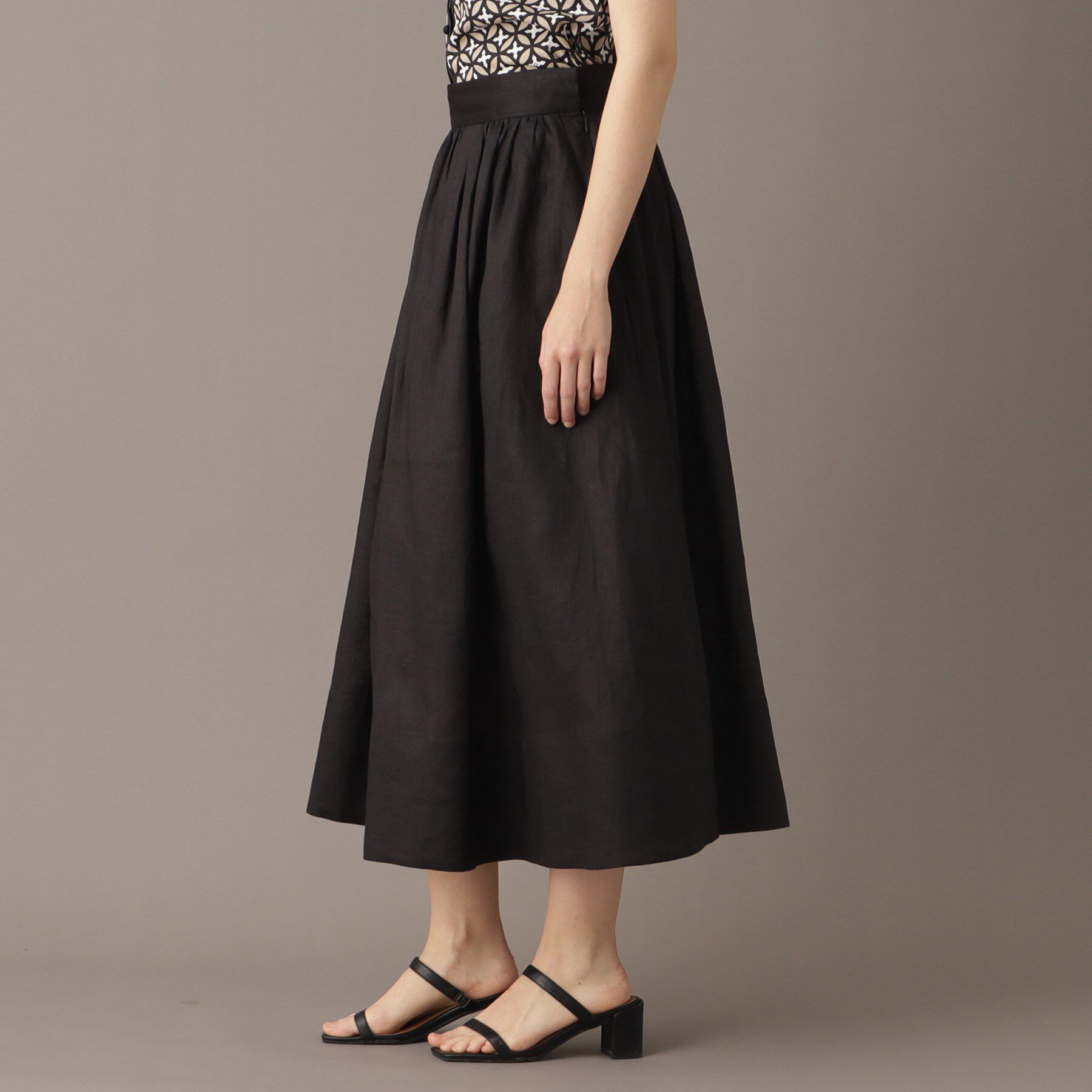 DRESSTERIOR「【洗える／ふんわり軽やか】フレンチリネンタックギャザースカート」|スカート|