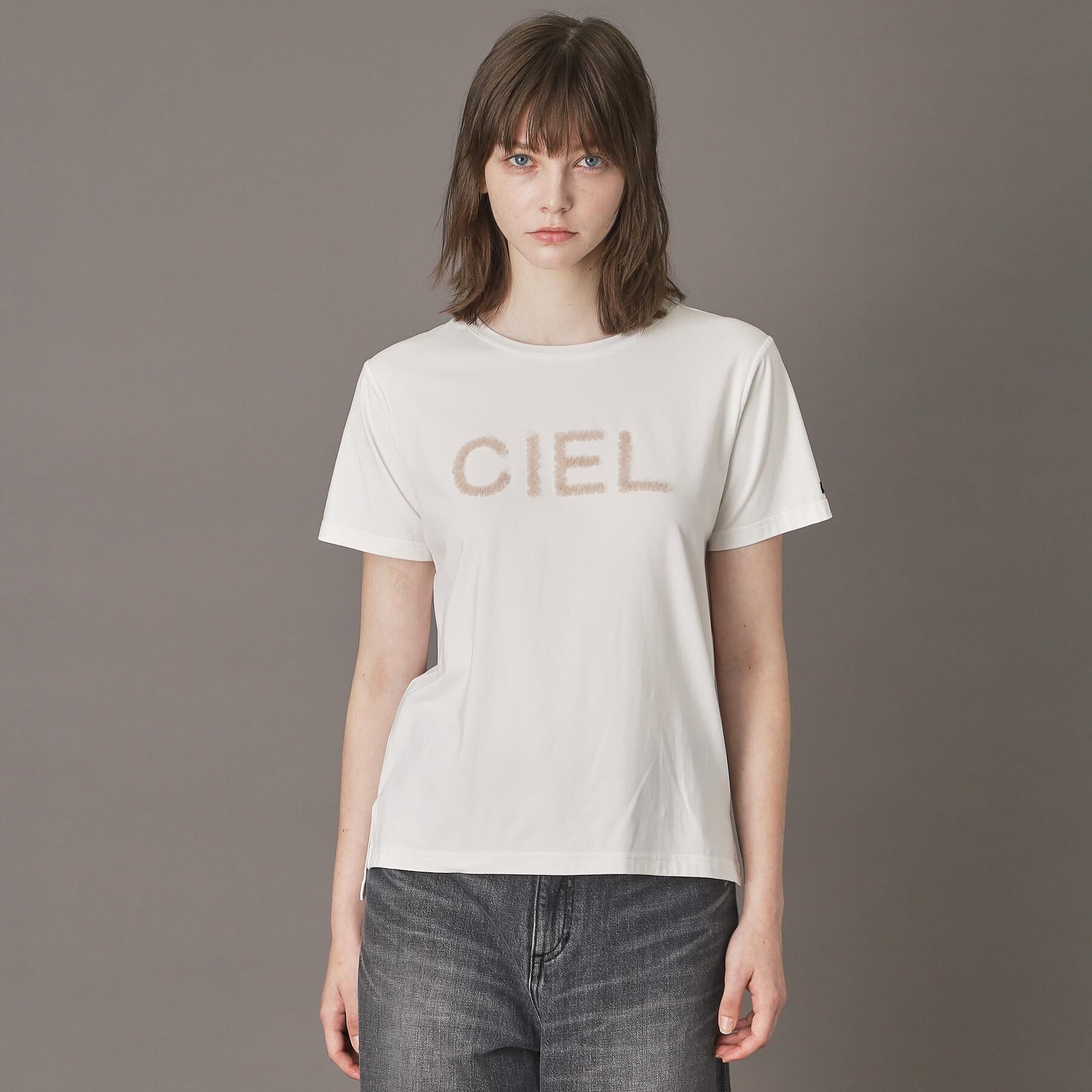 DRESSTERIOR「クリア天竺チュールCIELロゴTシャツ」|Tシャツ・カットソー|