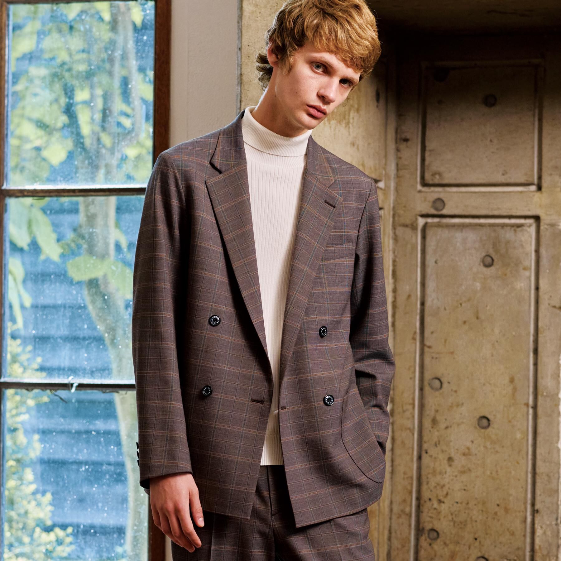 DRESSTERIOR「【セットアップ可】2WAYストレッチ コンフォータブルチェックジャケット」|テーラードジャケット|モカブラウン(242