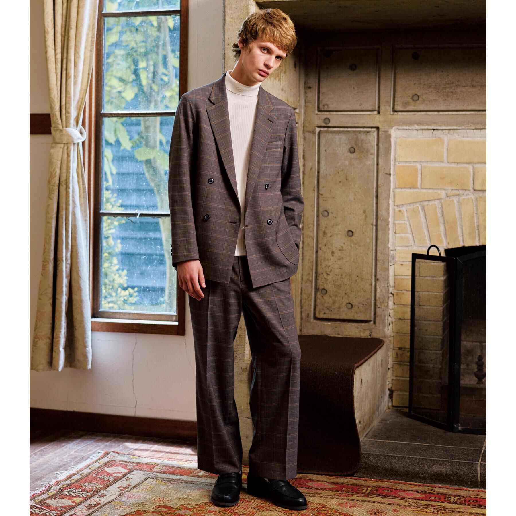 DRESSTERIOR「【セットアップ可】2WAYストレッチ チェック SET UP ワイドパンツ」|その他|