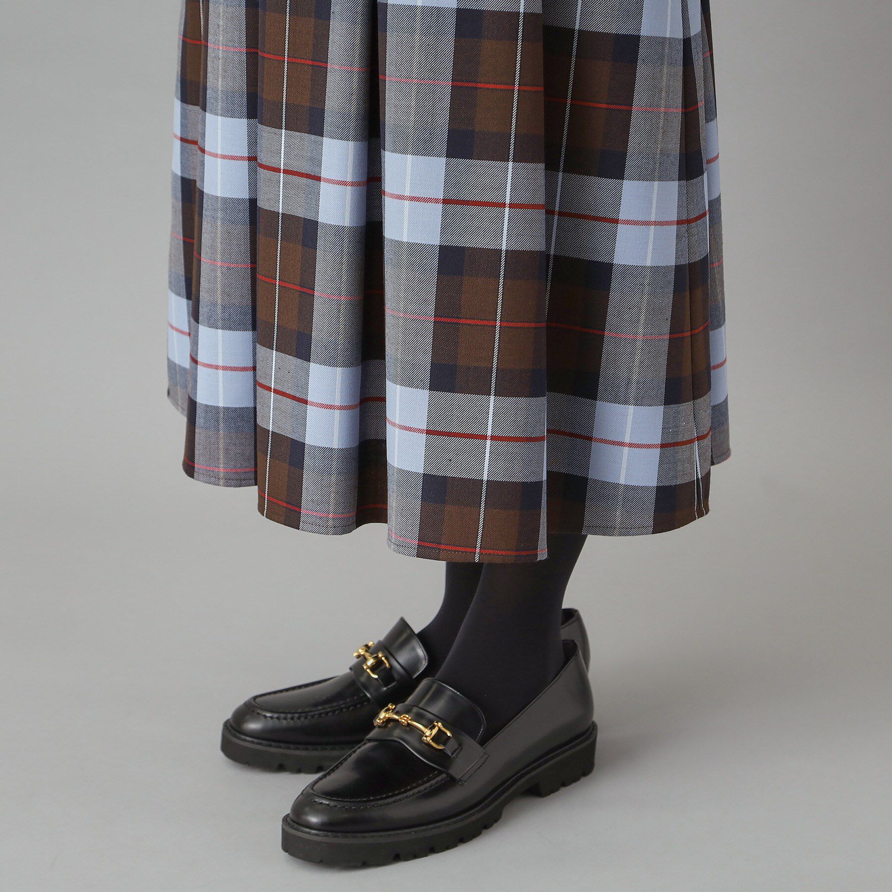 DRESSTERIOR「チェックタックソフトプリーツスカート」|スカート|