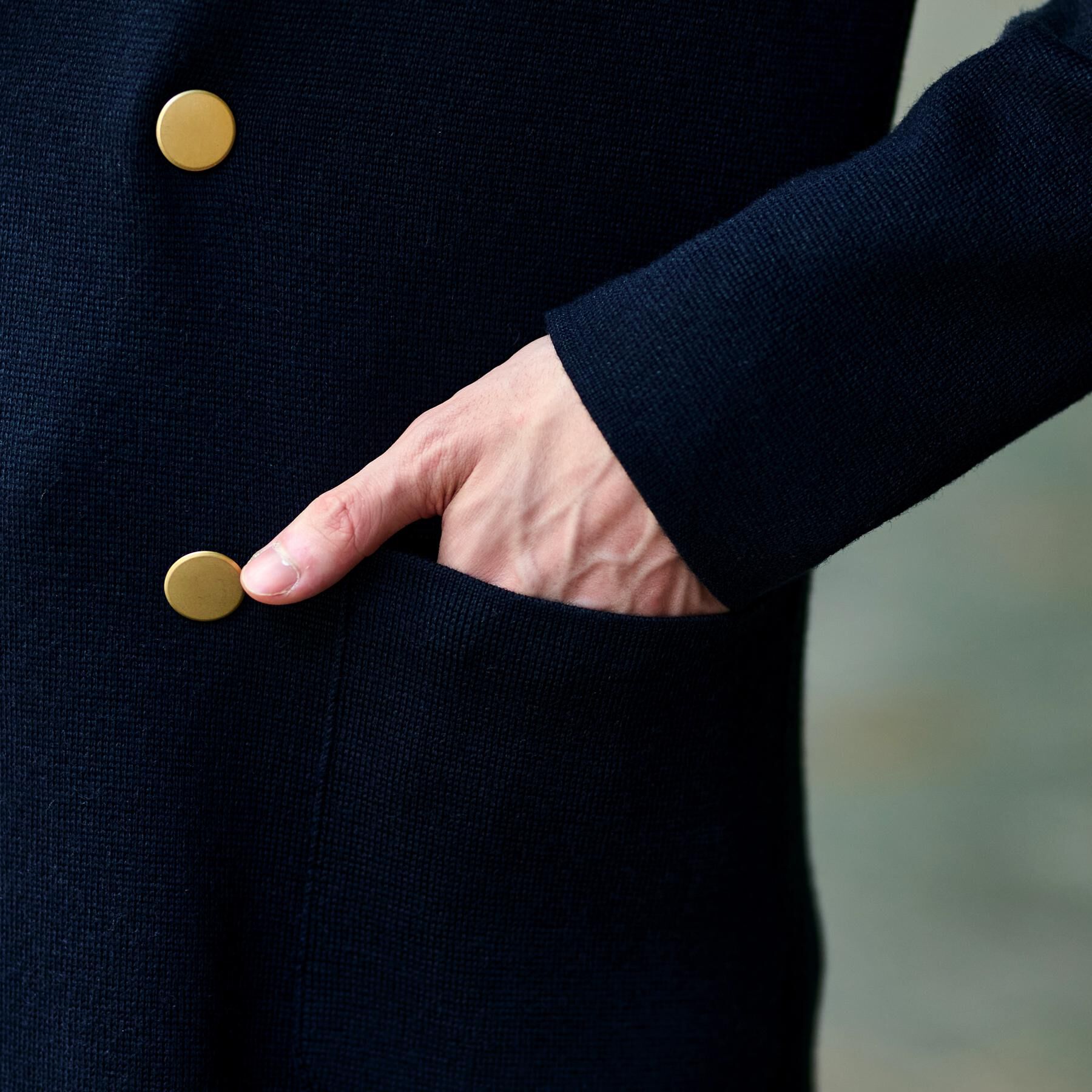 DRESSTERIOR「ダブルブレスト ニットジャケット」|テーラードジャケット|