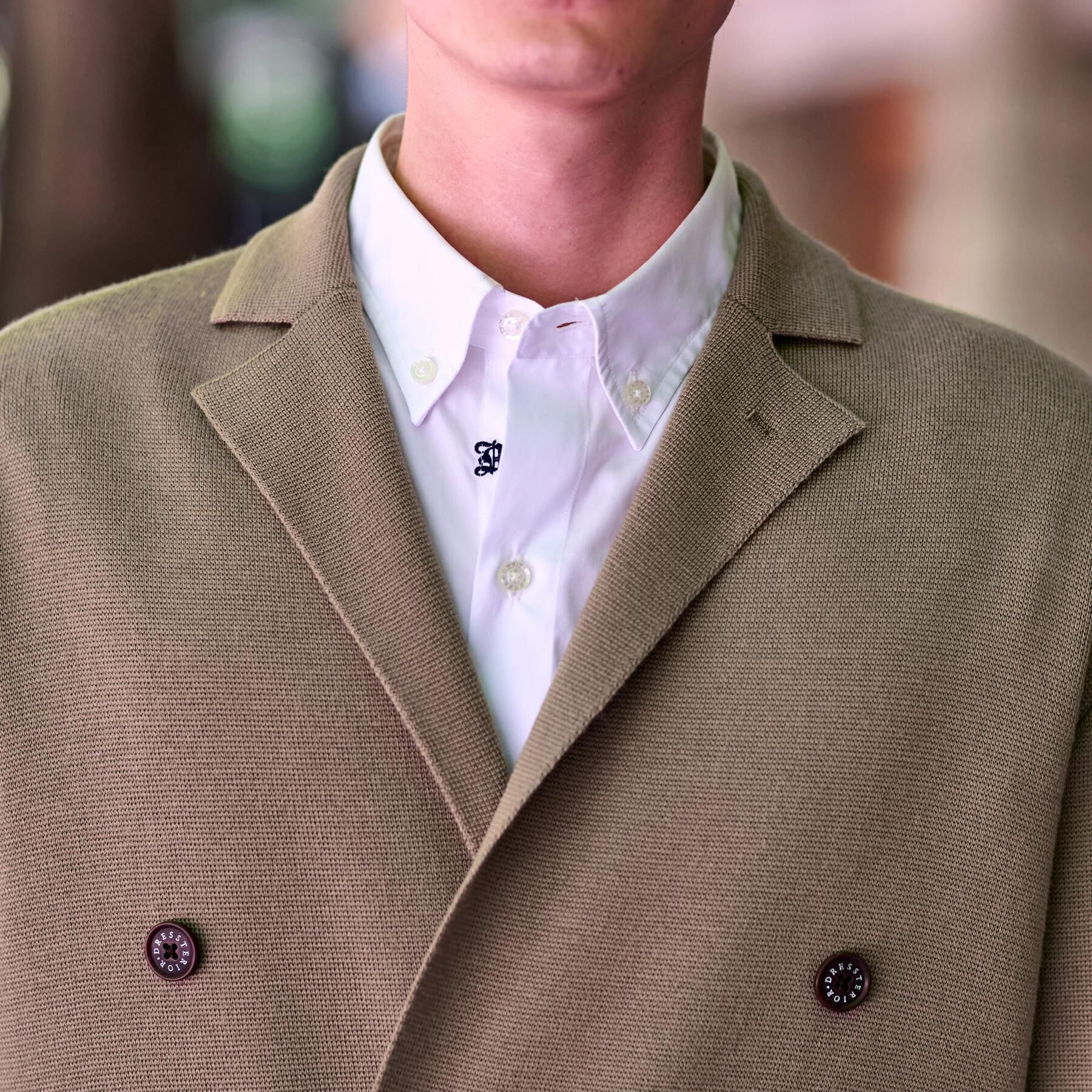 DRESSTERIOR「ダブルブレスト ニットジャケット」|テーラードジャケット|