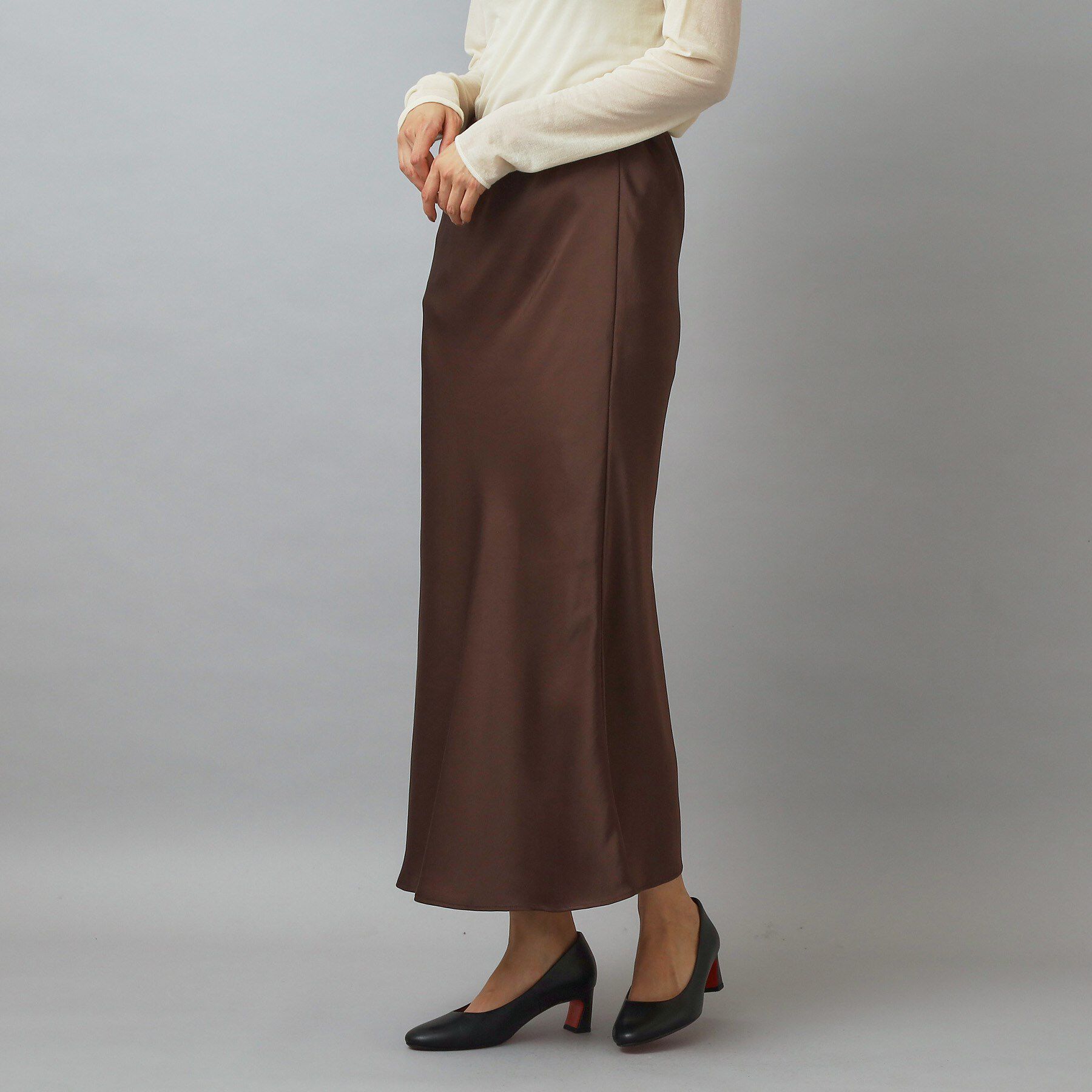 DRESSTERIOR「ストレッチヴィンテージサテンナロースカート」|スカート|