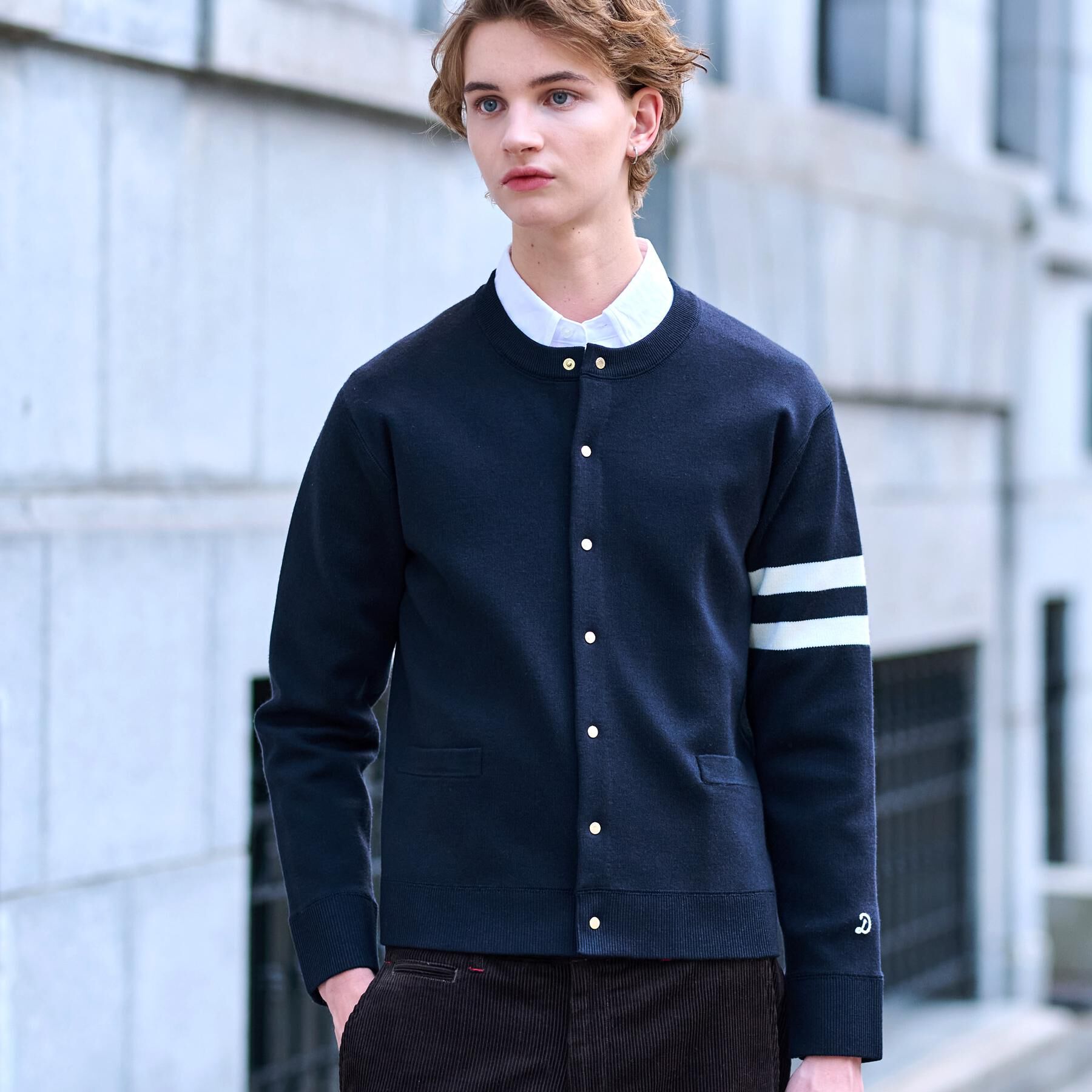 DRESSTERIOR「ウォッシャブル アームライン ラウンドカーディガン」|カーディガン|