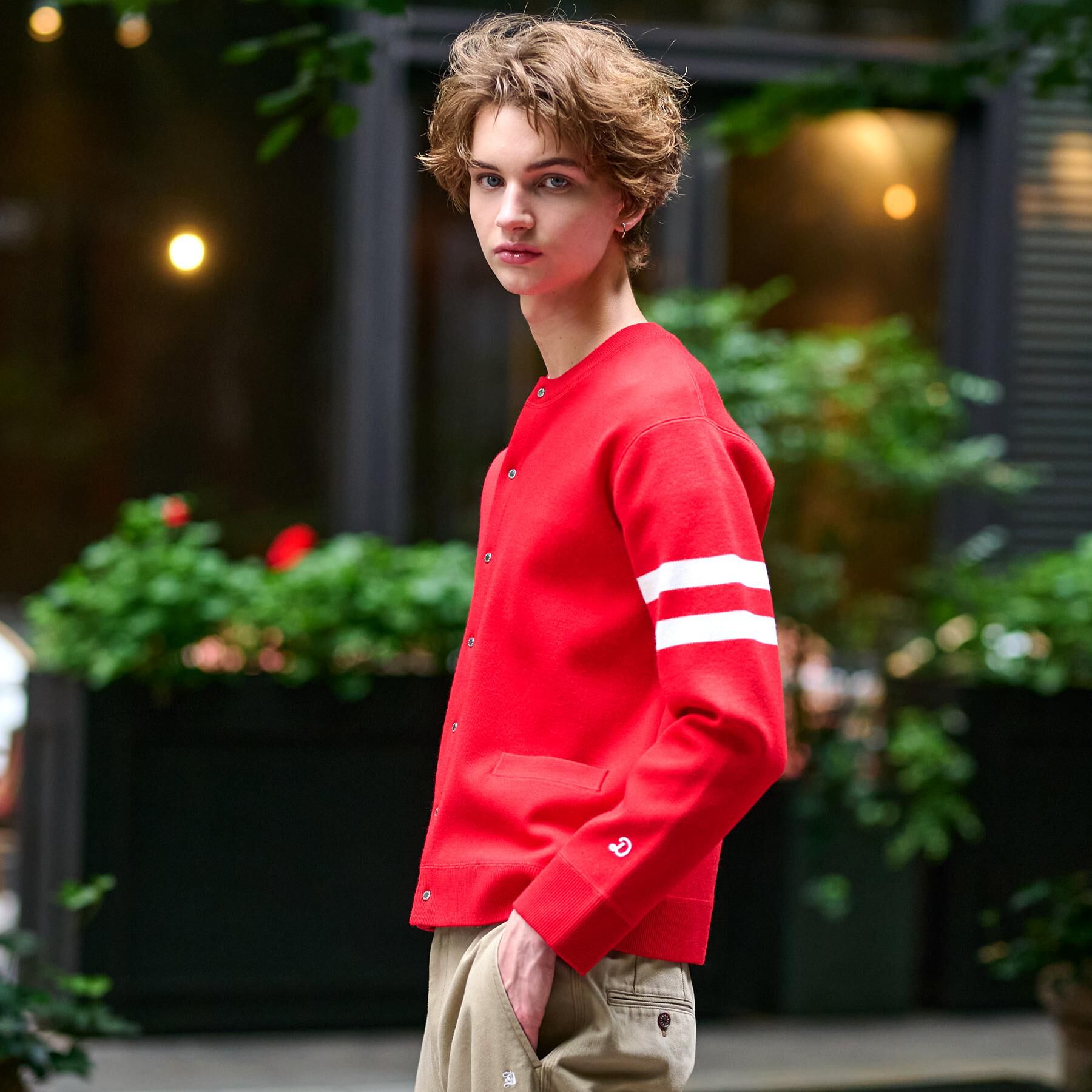 DRESSTERIOR「ウォッシャブル アームライン ラウンドカーディガン」|カーディガン|