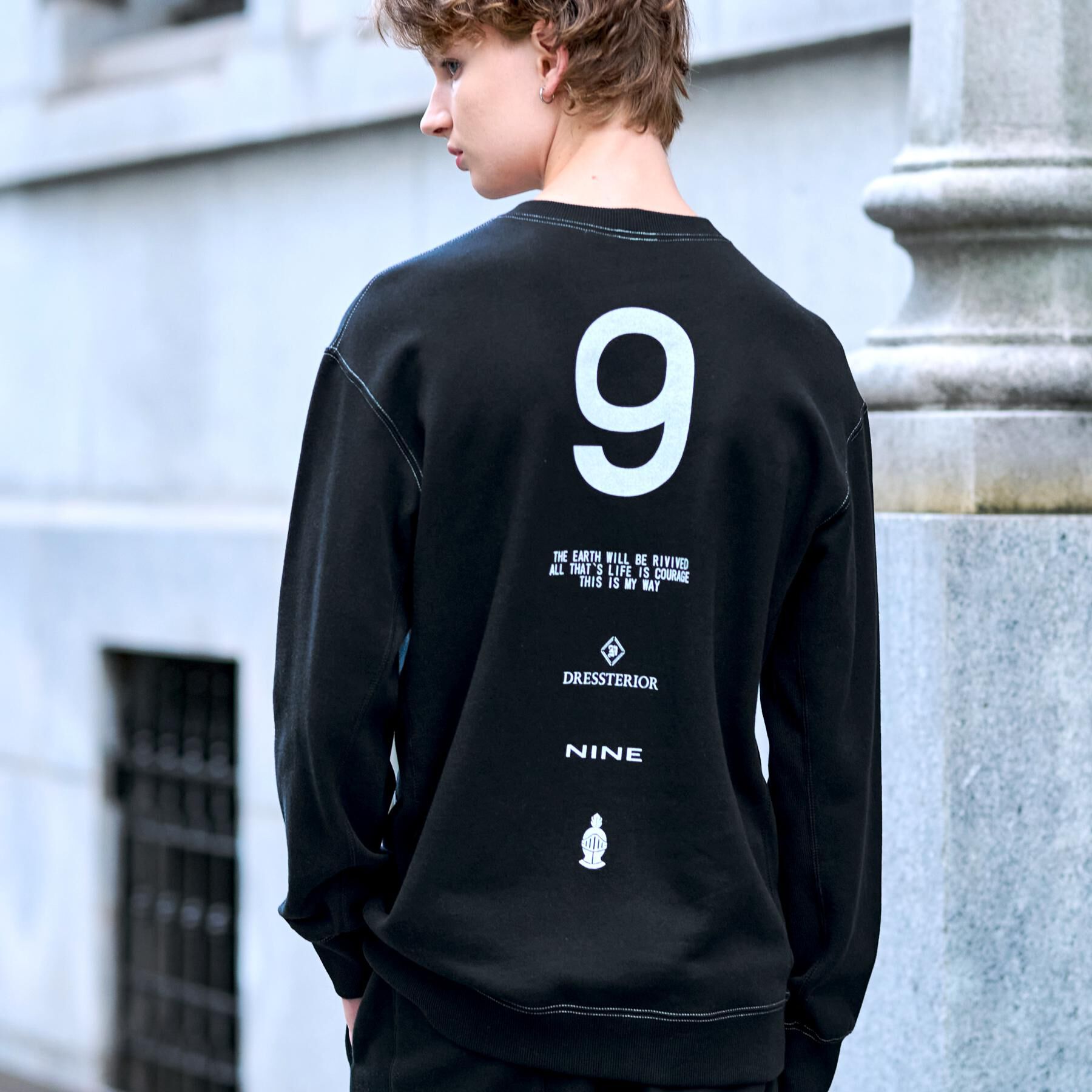 DRESSTERIOR「裏起毛 バック9プリントスウェット」|パーカー|