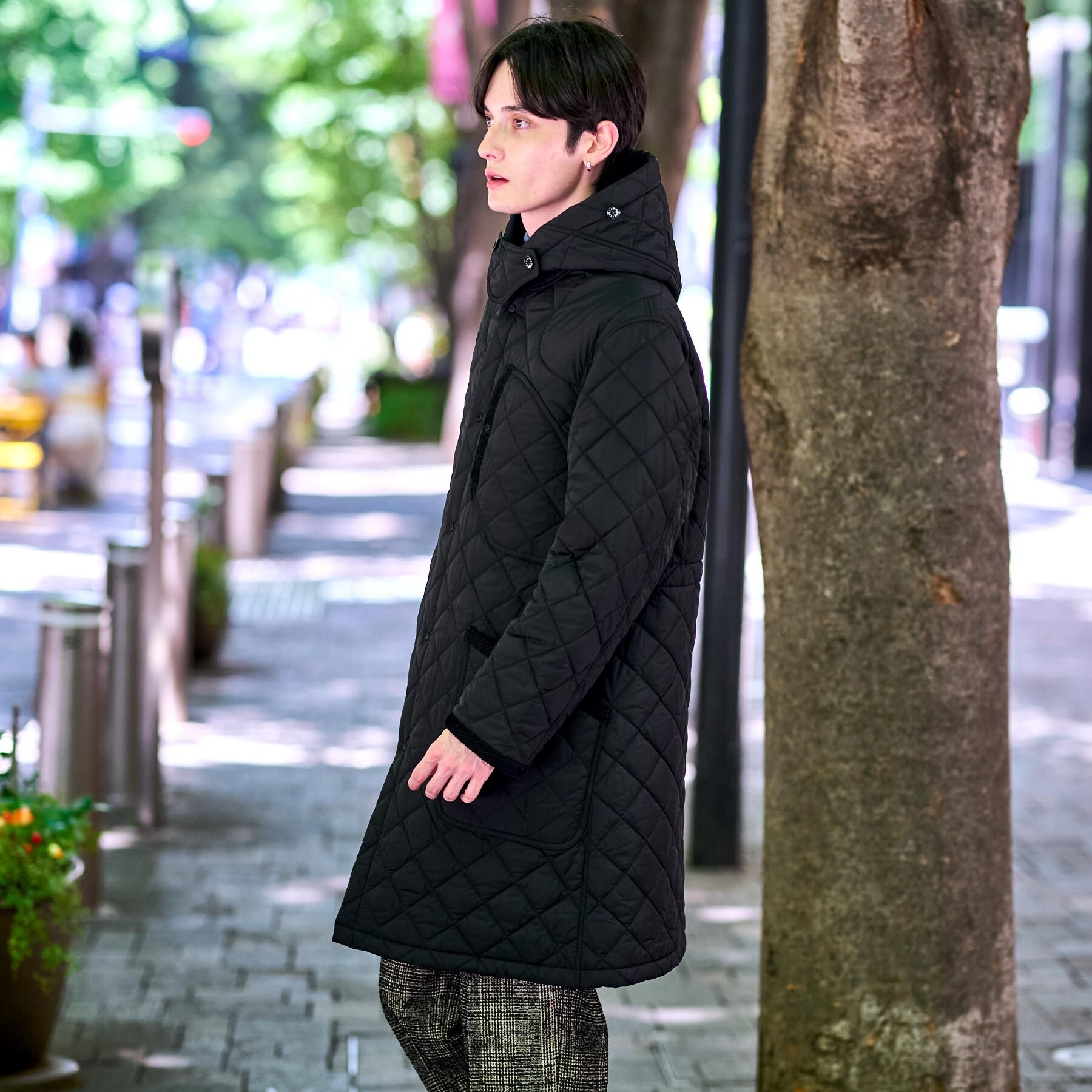 DRESSTERIOR「キルティング フーデット コート」|ダウン|