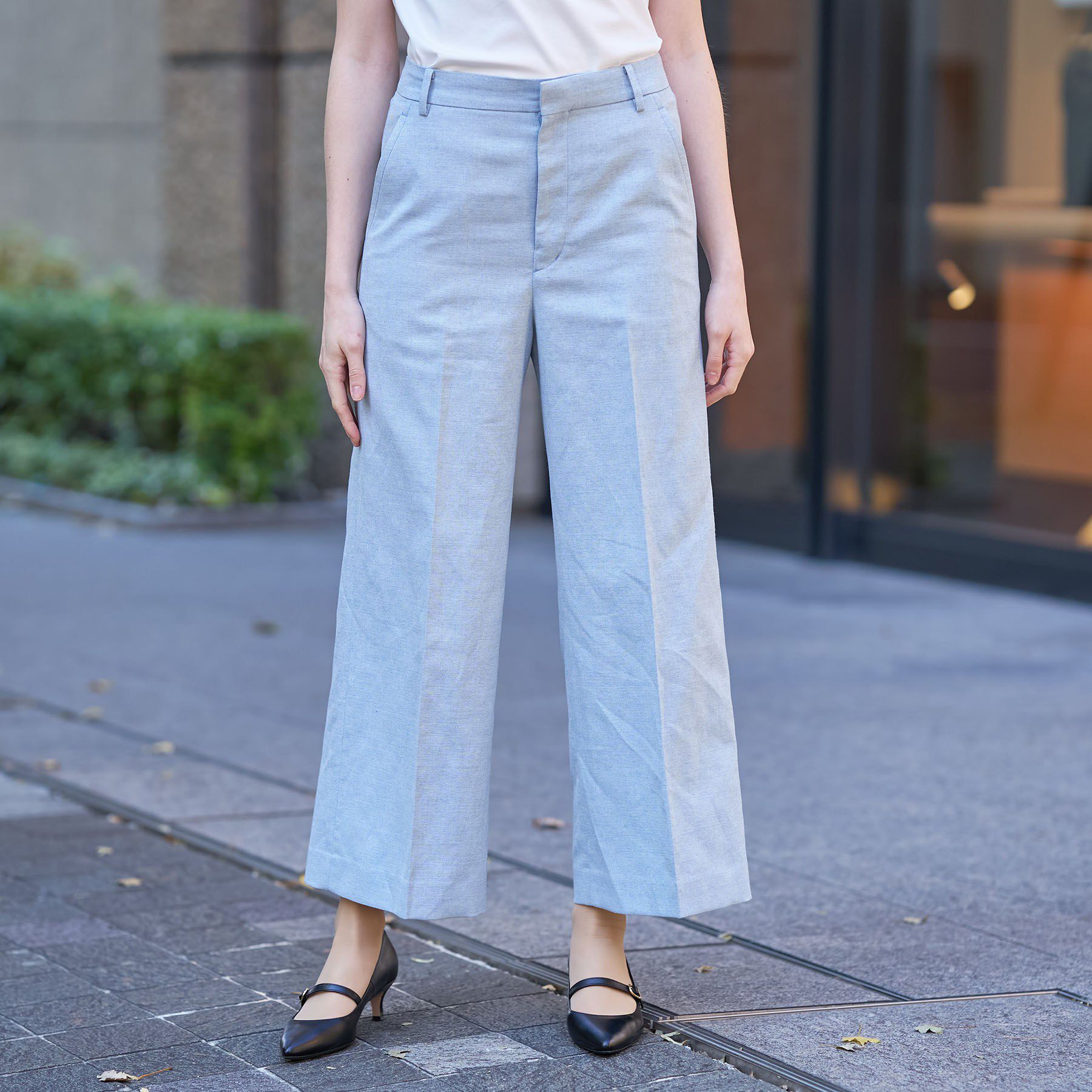 DRESSTERIOR「【セットアップ可】リネンブレンドワイドパンツ」|その他|サックスブルー(09