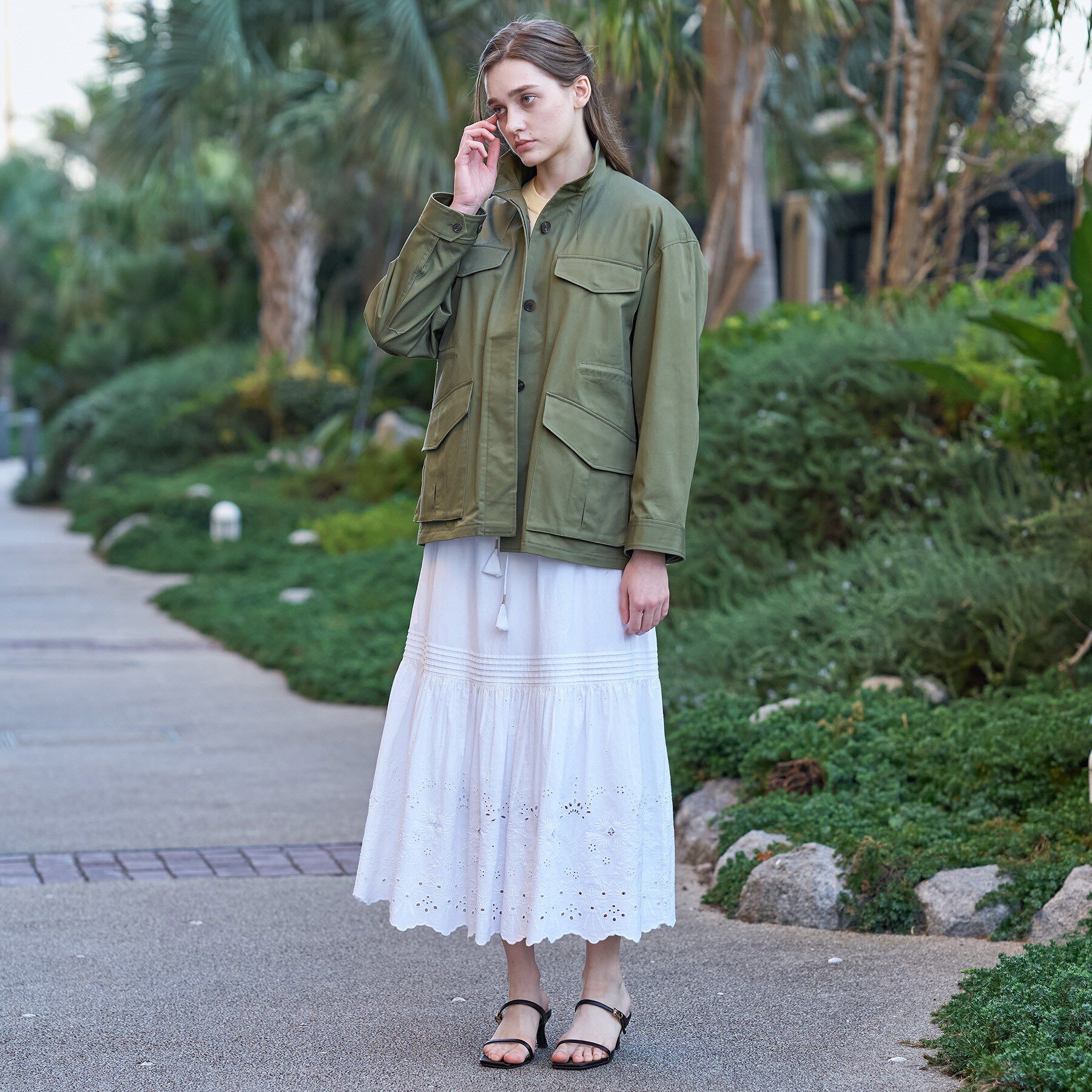 DRESSTERIOR「【ウォッシャブル】コンパクトコットンミリタリーブルゾン」|ブルゾン・スタジャン|