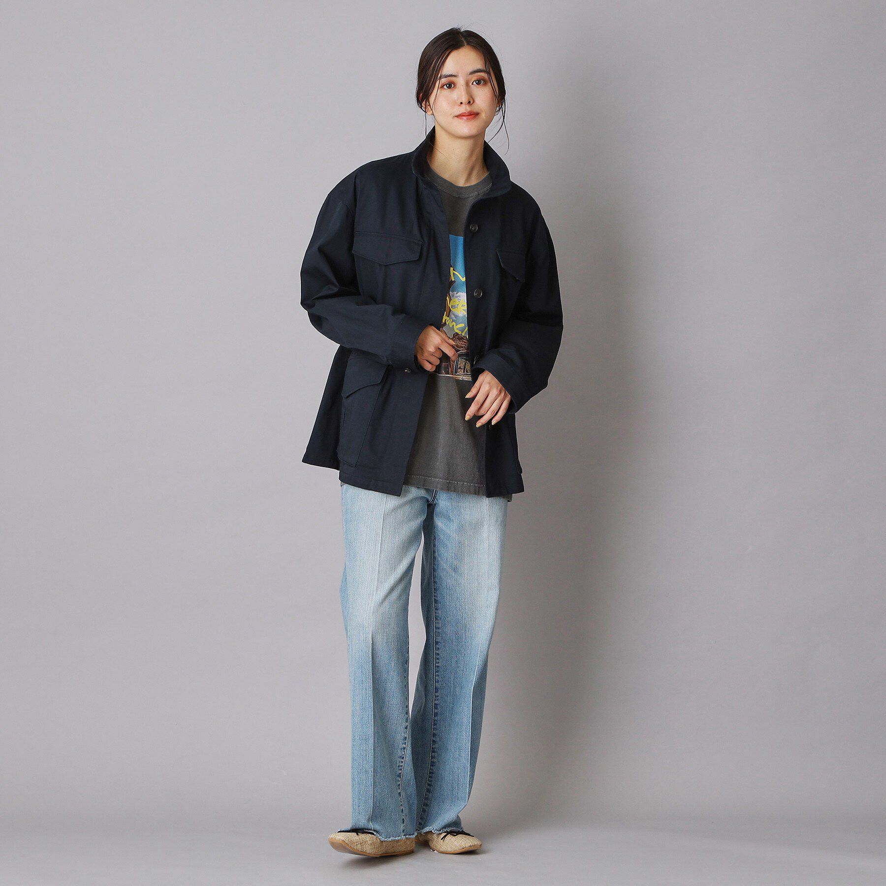 DRESSTERIOR「【ウォッシャブル】コンパクトコットンミリタリーブルゾン」|ブルゾン・スタジャン|