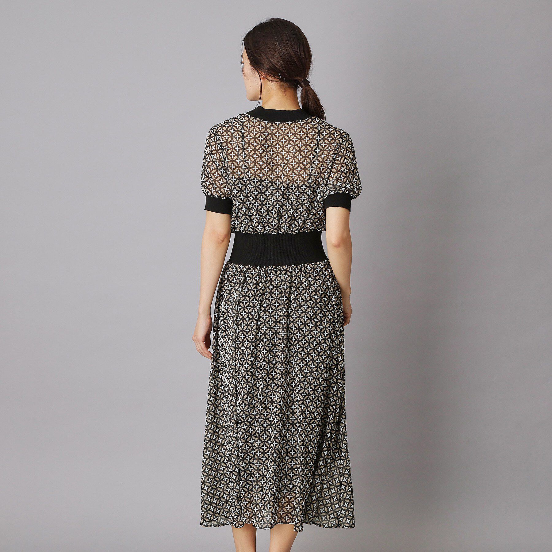 DRESSTERIOR「【otonaMUSE5月号掲載/ウォッシャブル】オーバーラップサークル シアードレス」|ワンピース|