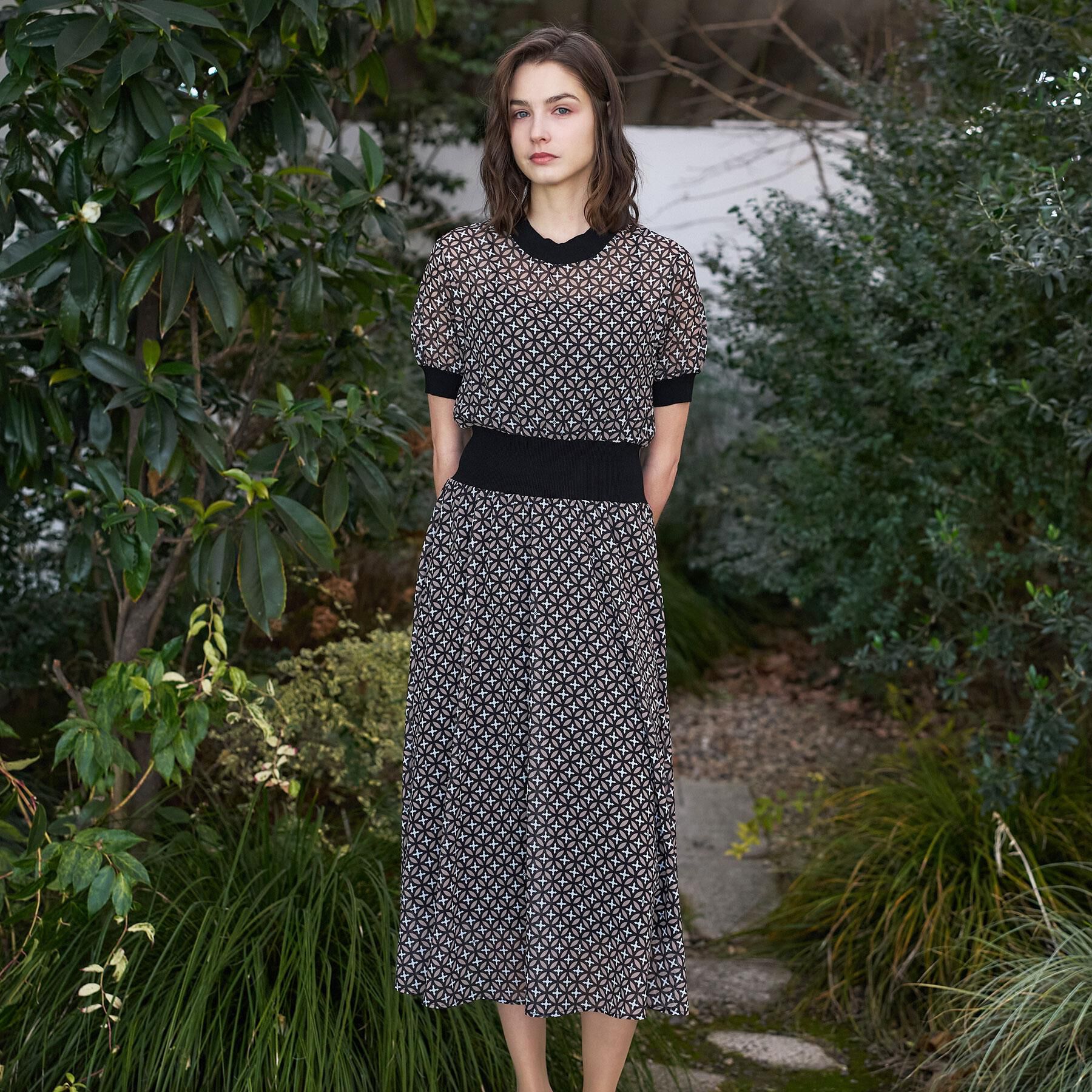 DRESSTERIOR「【otonaMUSE5月号掲載/ウォッシャブル】オーバーラップサークル シアードレス」|ワンピース|