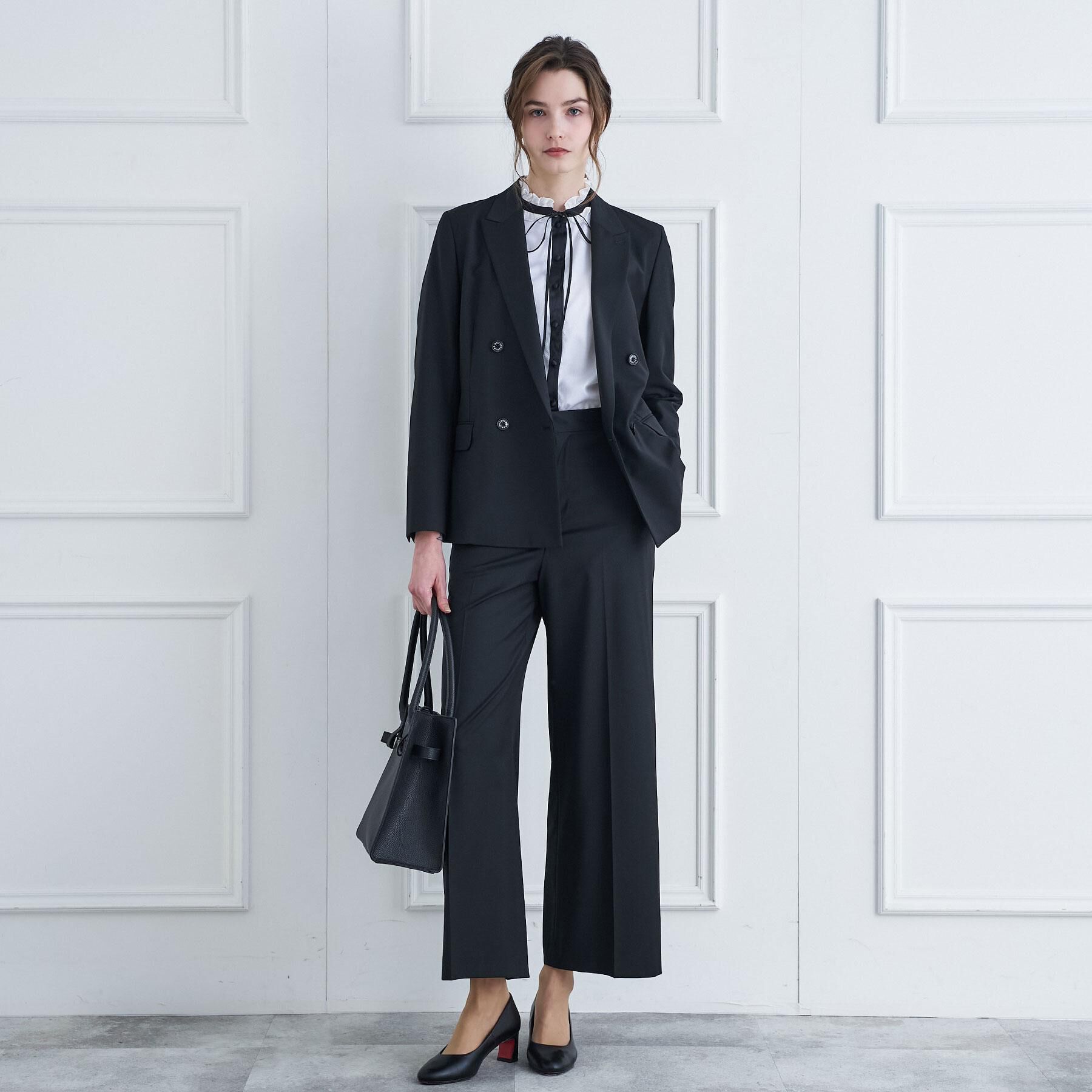 DRESSTERIOR「【otonaMUSE5月号掲載/セットアップ可】ブラックワイドパンツ SETUP」|その他|