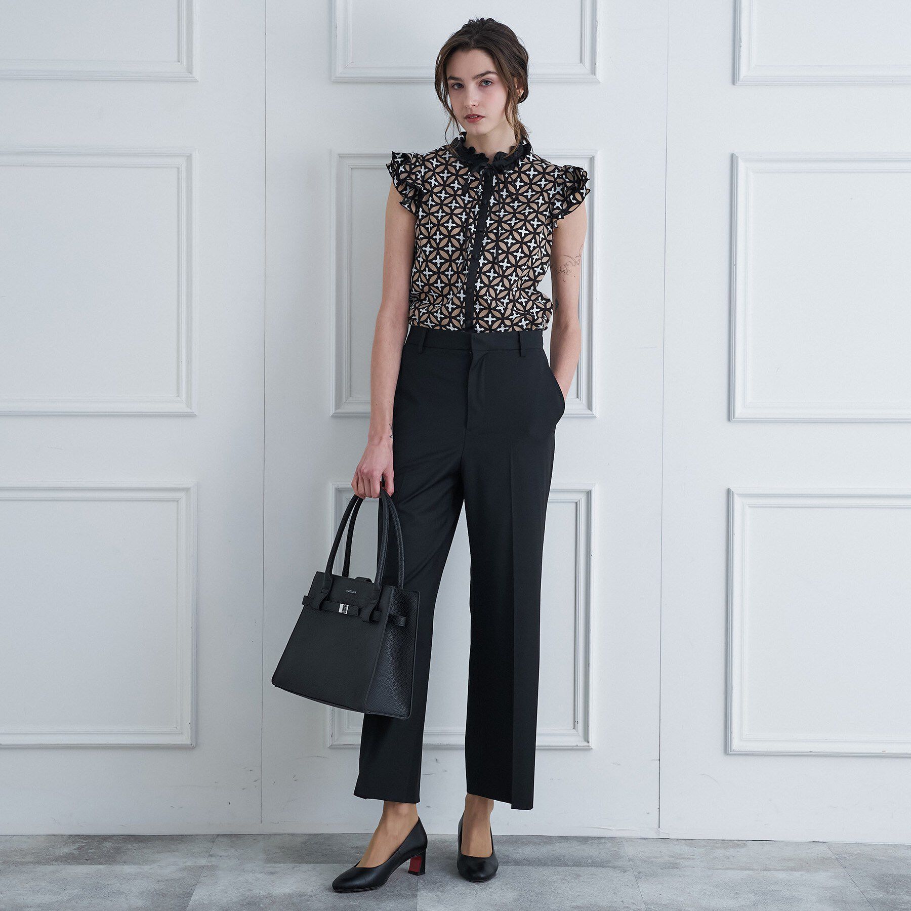 DRESSTERIOR「オーバーラップ ウィングスリーブ ブラウス」|シャツ・ブラウス|