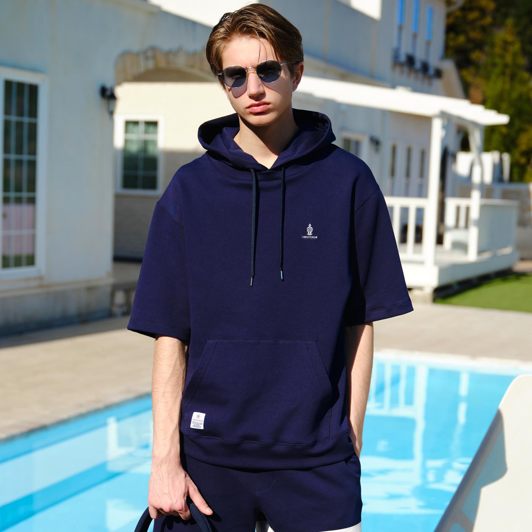 DRESSTERIOR「【セットアップ可】ダンボールフーディー」|パーカー|ネイビー(094)