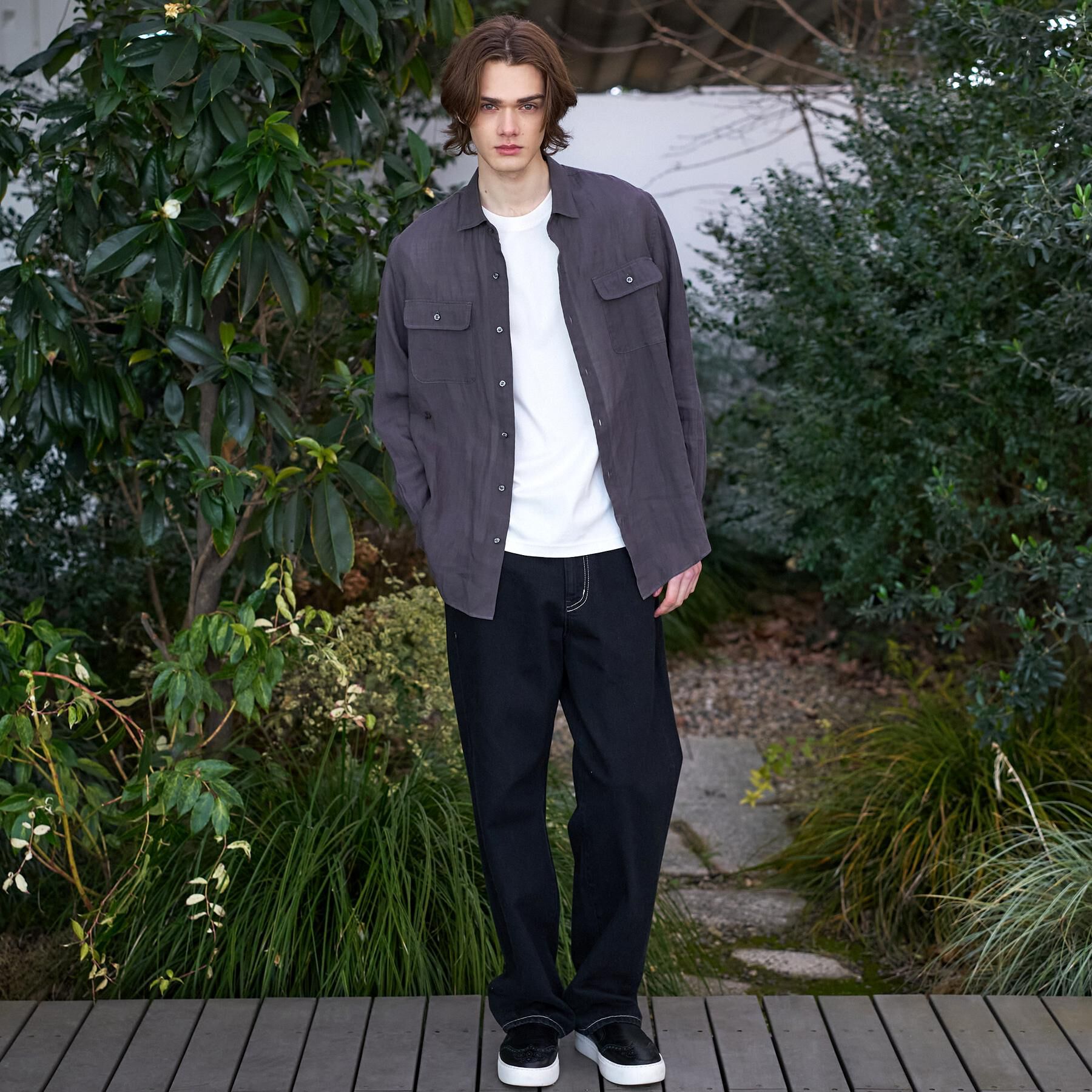 DRESSTERIOR「ガーメンドダイ ピュアリネンシャツ」|シャツ・ブラウス|