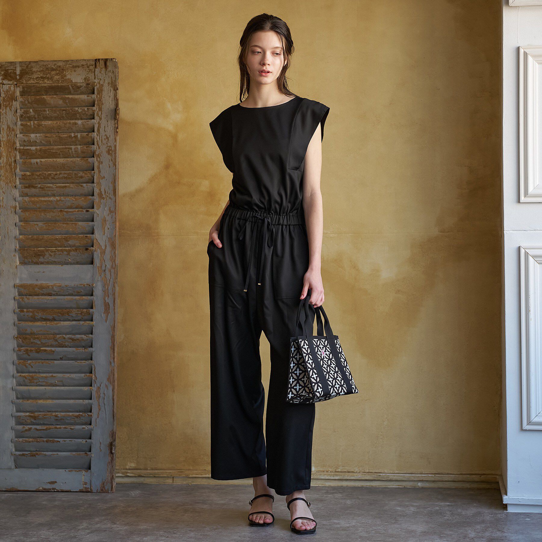 DRESSTERIOR「【ウォッシャブル】フレンチスリーブ コンビネゾン」|オールインワン|