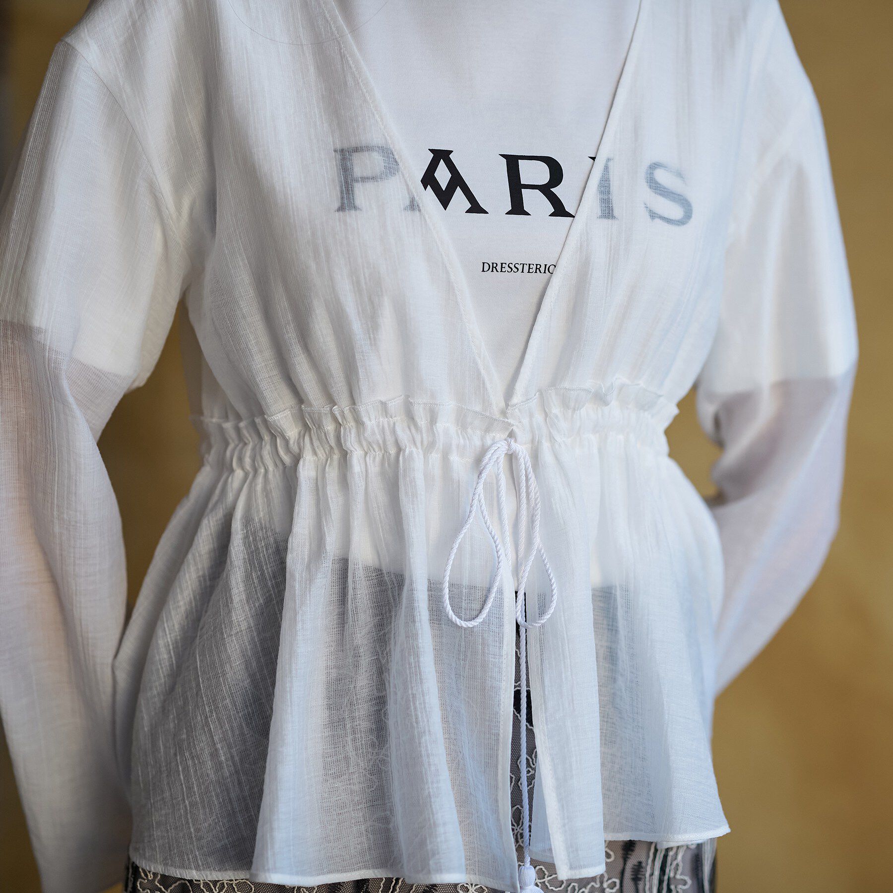 DRESSTERIOR「シアー カーディガンブラウス」|シャツ・ブラウス|