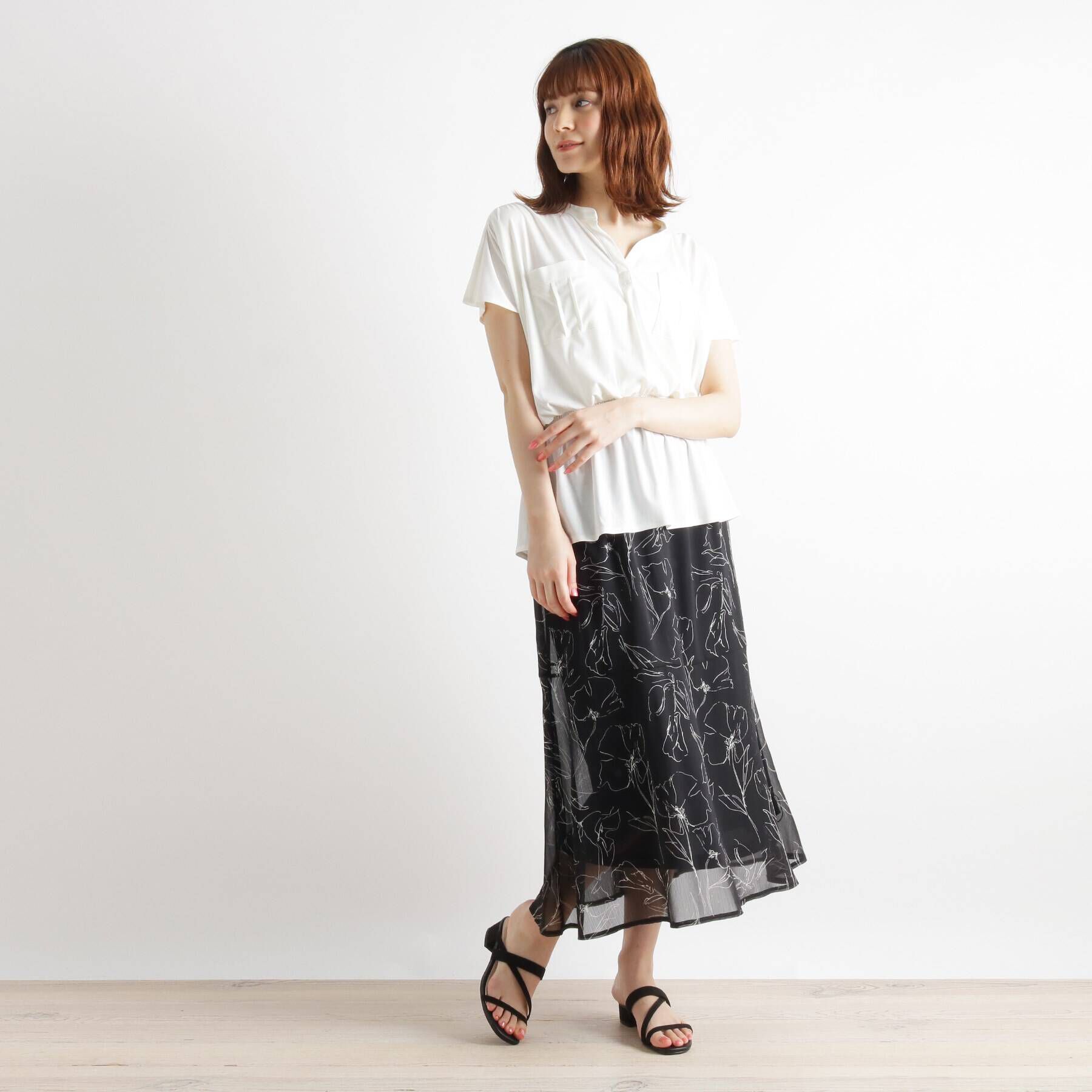 grove「【LLあり】ミリタリープルオーバー＋スカートSET」|スーツ|アイボリー(004)