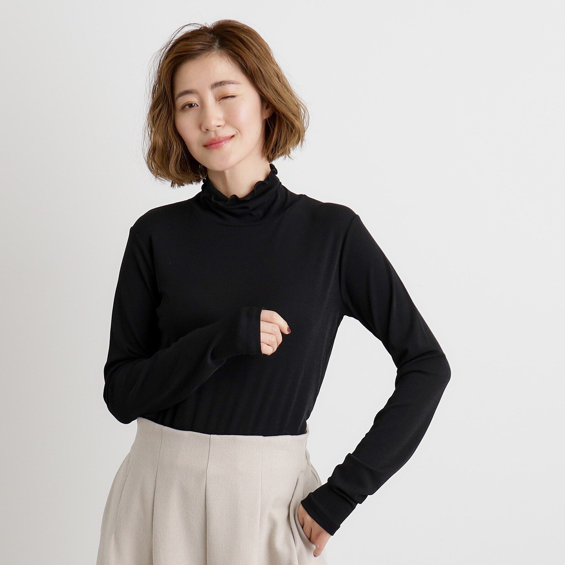 grove「レイヤードシアータートルプルオーバー」|Tシャツ・カットソー|