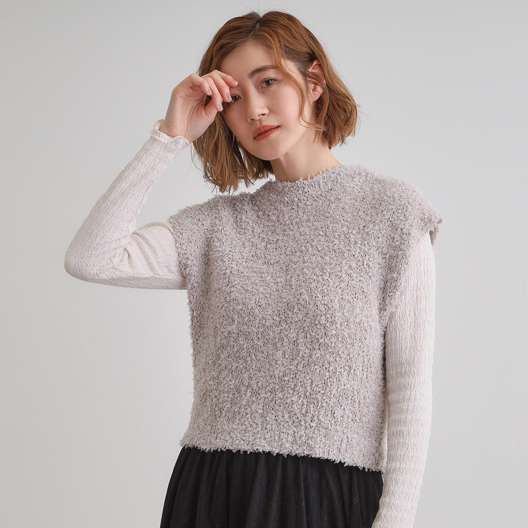 grove「ラメリリーニットベスト」|ベスト・ジレ|