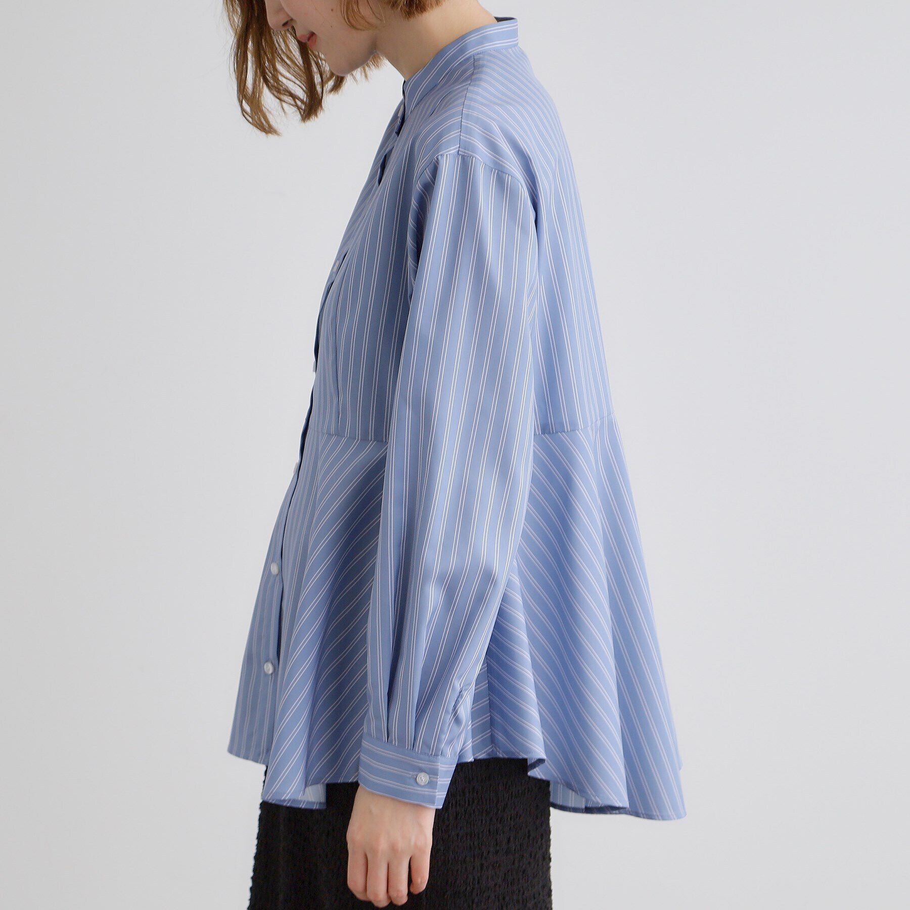 grove「ペプラムスタンドネックシャツ」|シャツ・ブラウス|