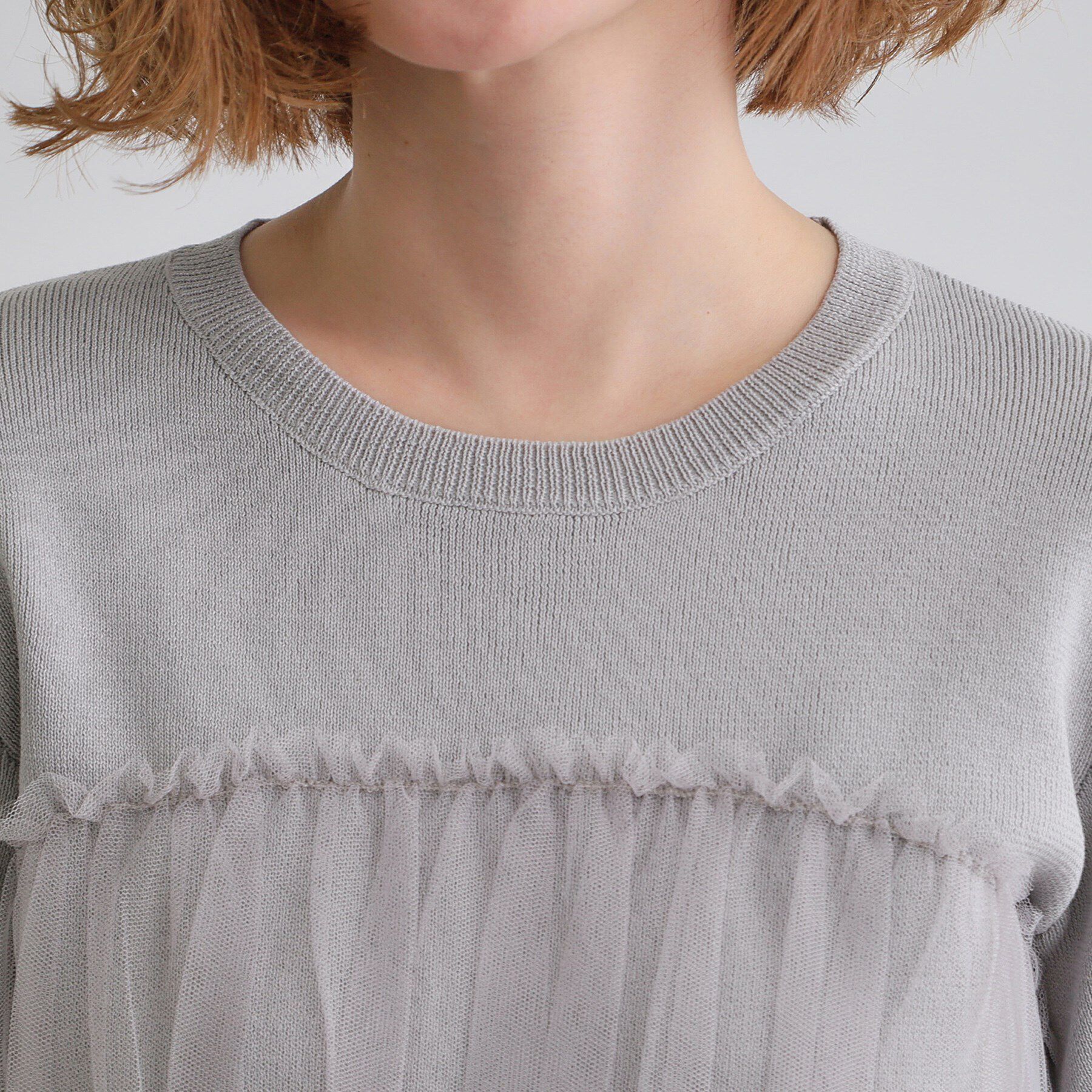 grove「チュールドッキングニットプルオーバー」|ニット・セーター|