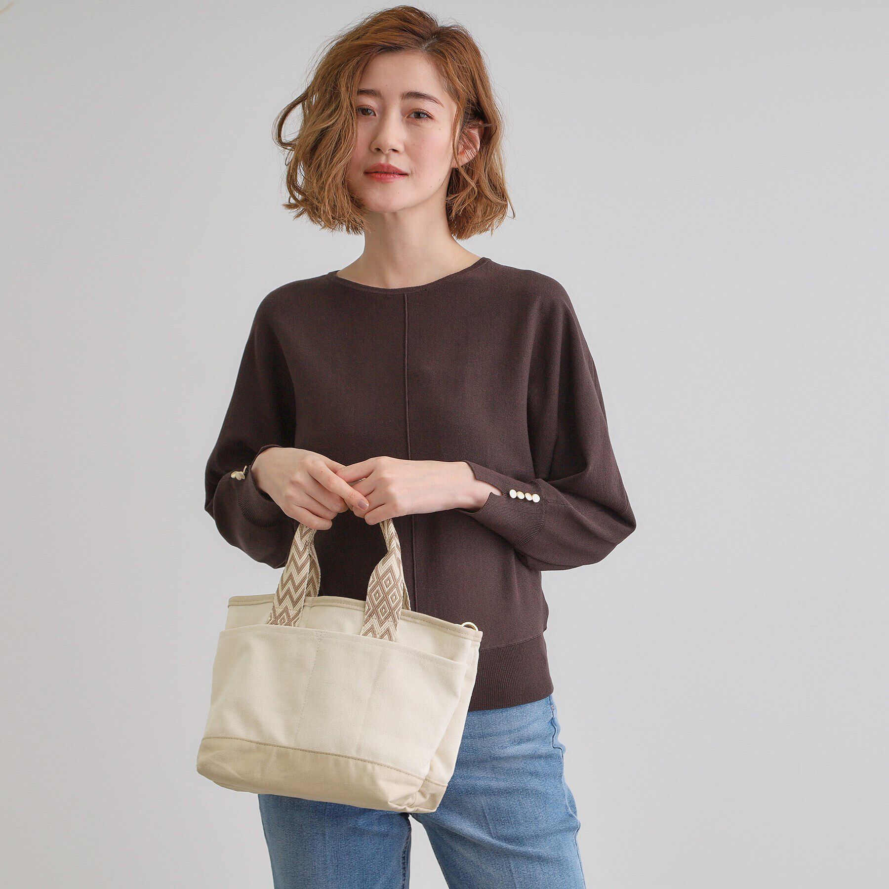 grove「ハンドルアソートキャンバス2WAYトート」|トートバッグ|