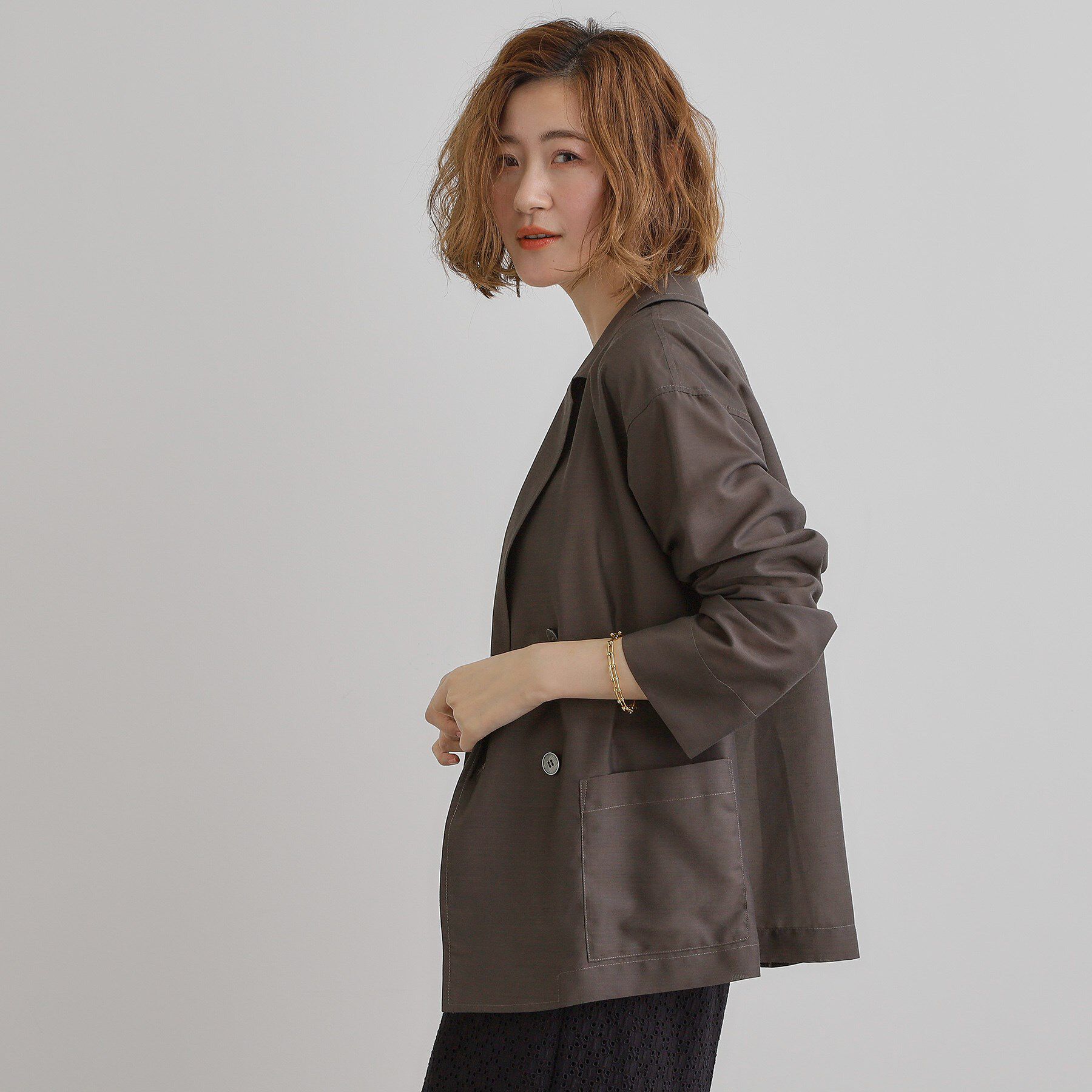 grove「【洒落感際立つ羽織アイテム】シアーテーラードジャケット」|テーラードジャケット|