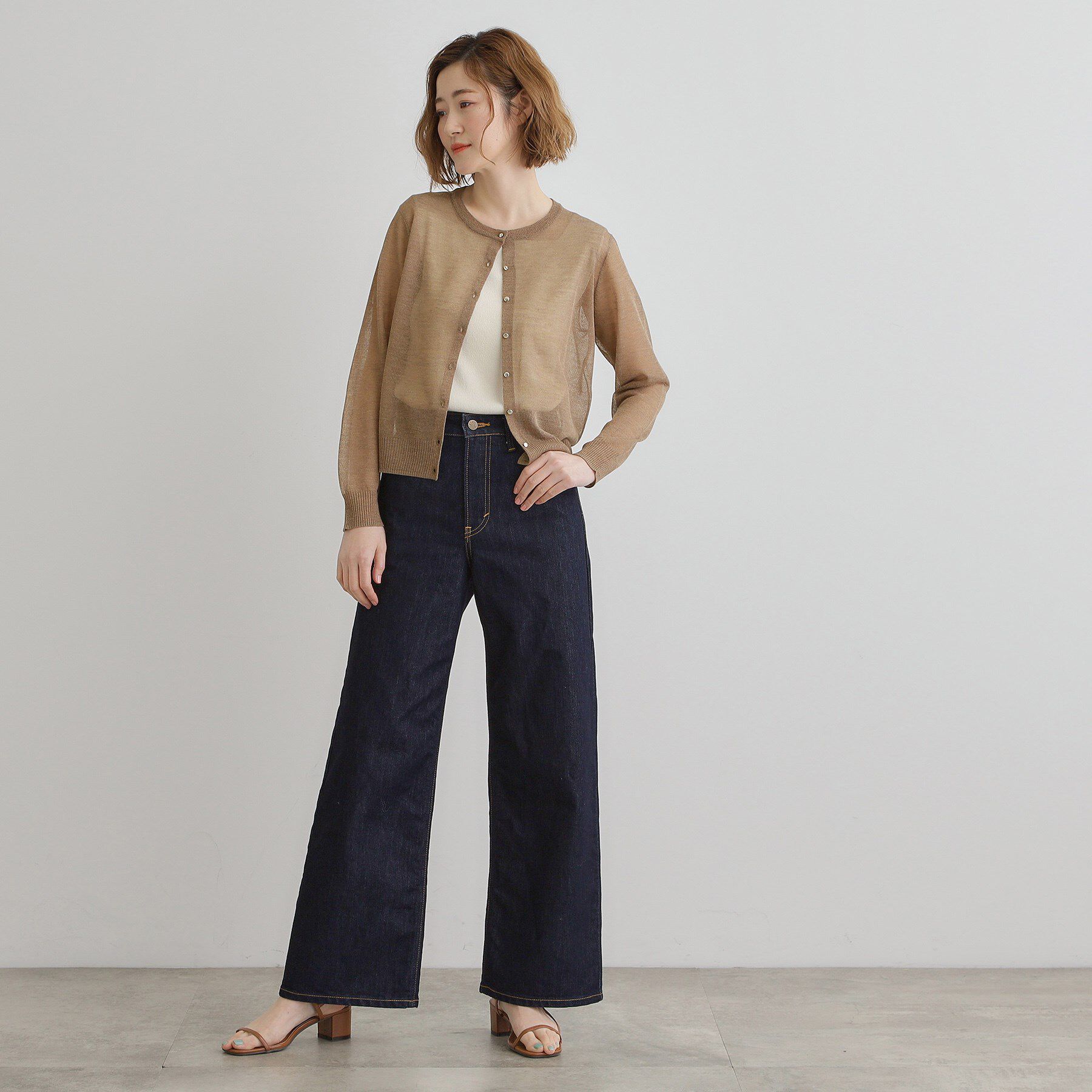 grove「【雑誌掲載】洗えるシアーカーディガン」|カーディガン|