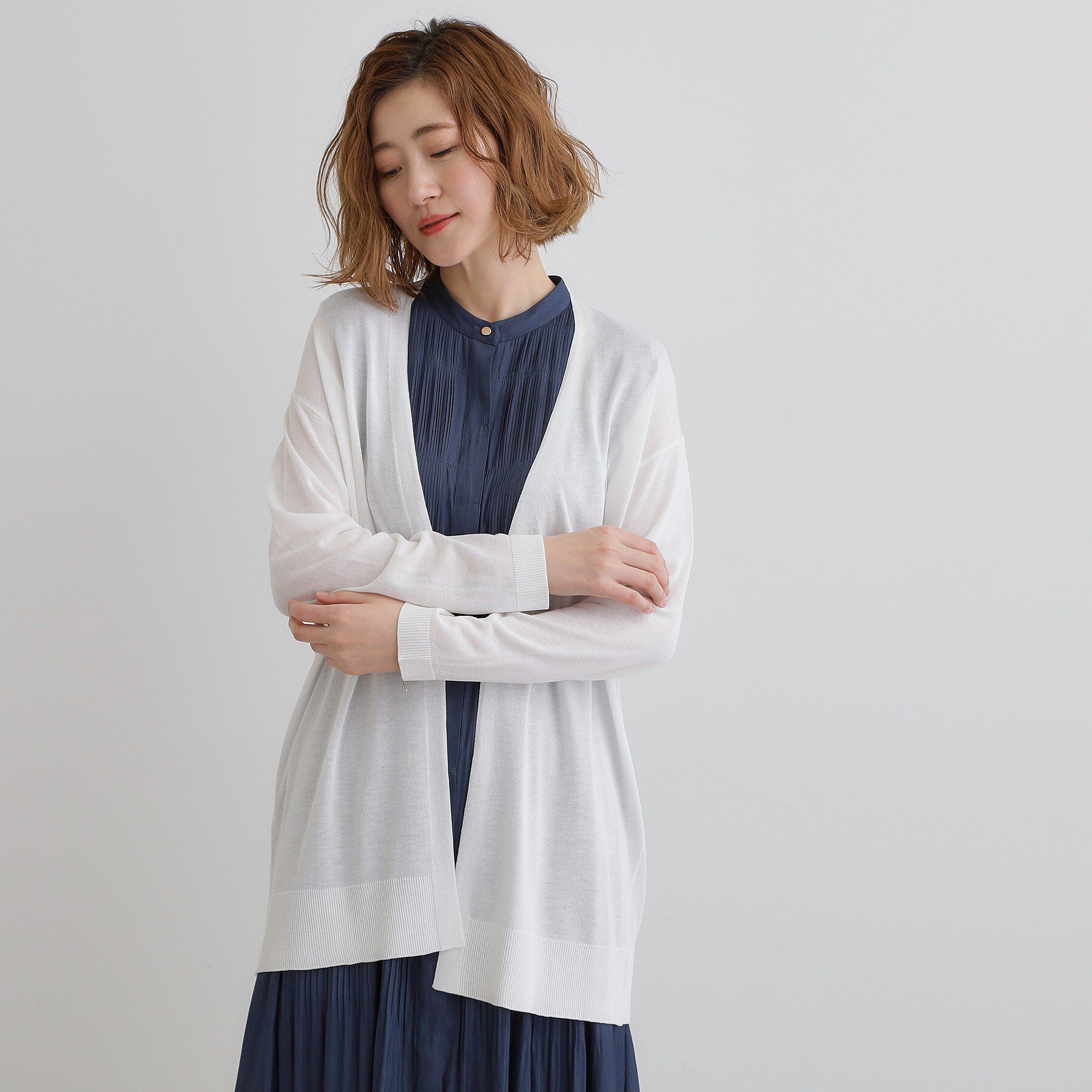 grove「【接触冷感/UVカットetc】夏に嬉しい機能付き！ベーシックロングカーディガン」|カーディガン|