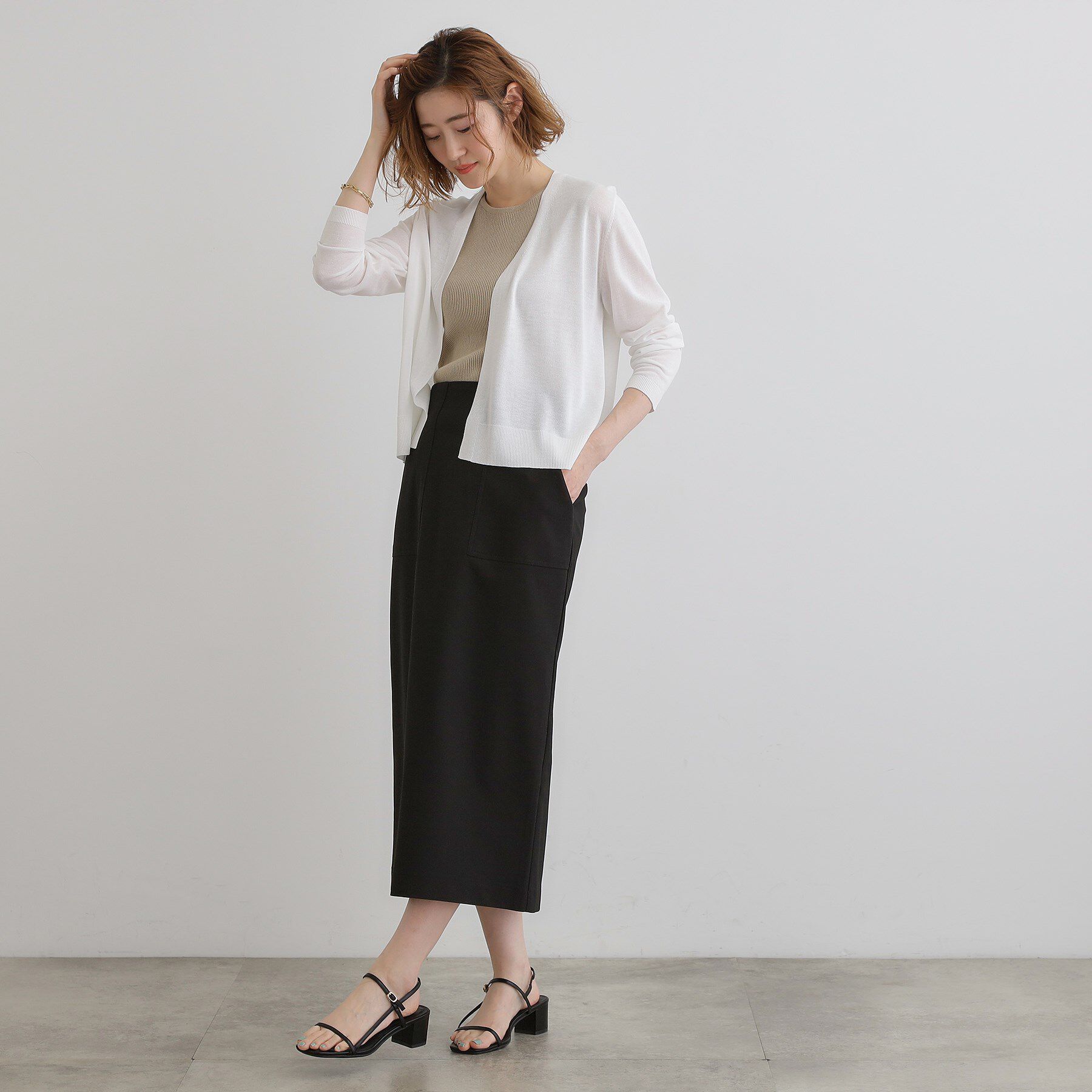 grove「【接触冷感/UVカットetc】夏に嬉しい機能付き！ベーシックショートカーディガン」|カーディガン|