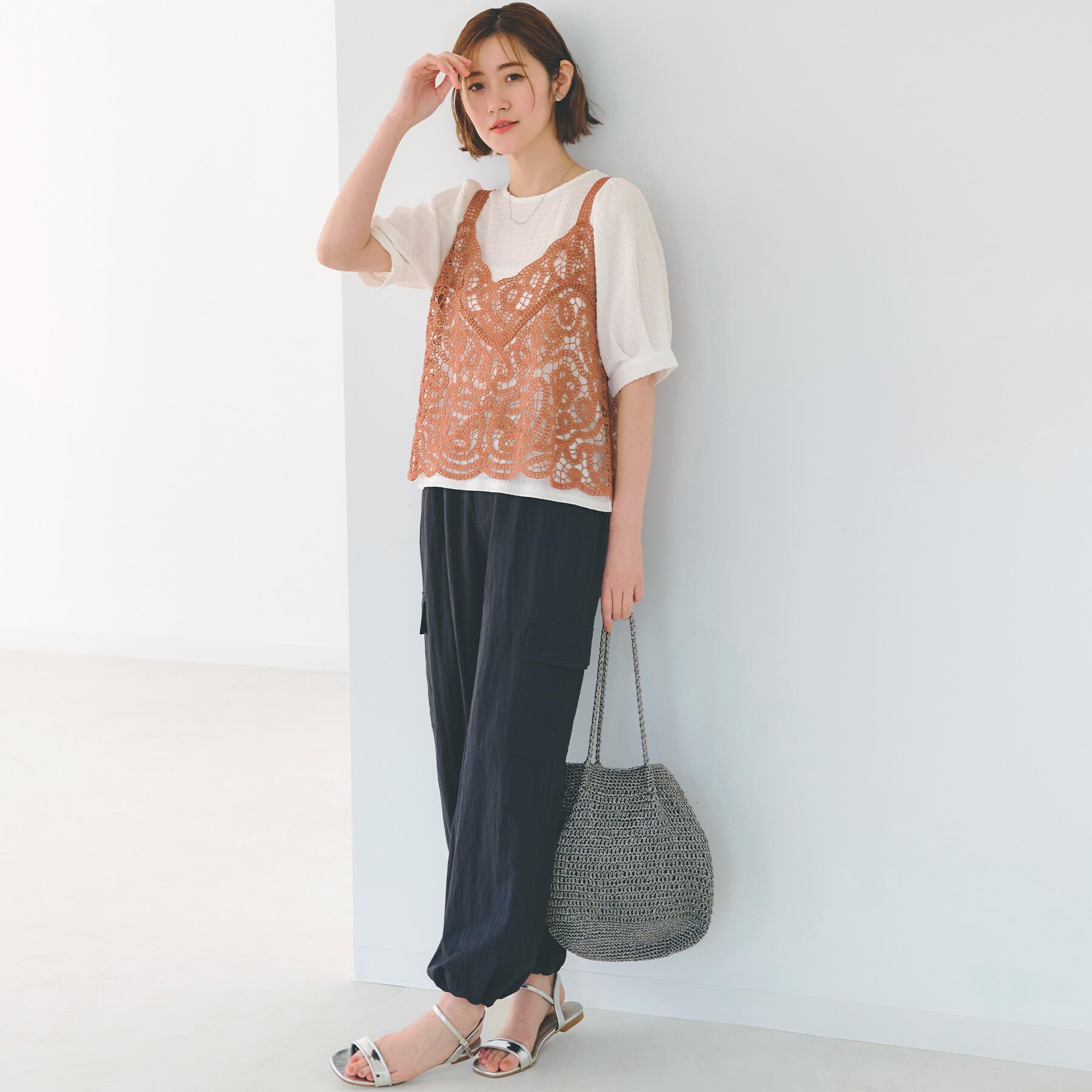 grove「1枚でお洒落に決まるレースビスチェ&times;ブラウスSET」|シャツ・ブラウス|