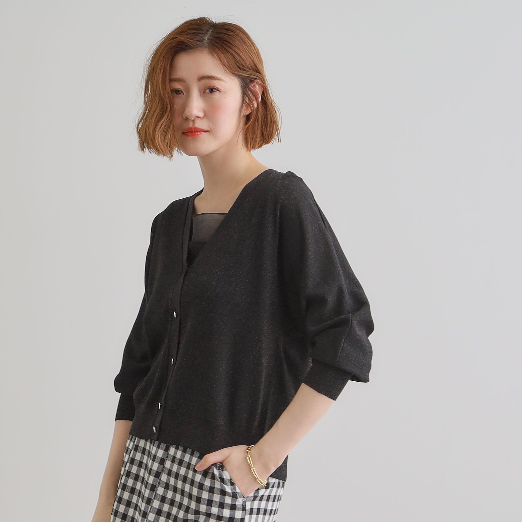 grove「【UV／冷感／抗ピル】ラメドルマンカーディガン」|カーディガン|