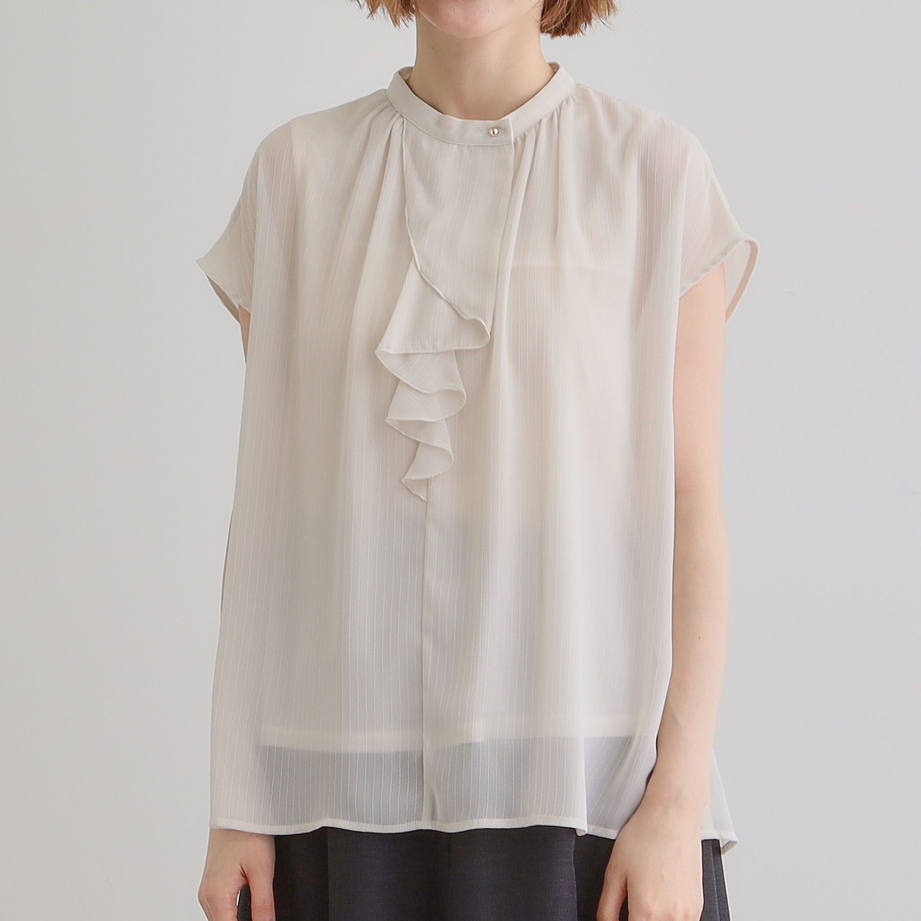 grove「フロントラッフルフリルブラウス」|シャツ・ブラウス|