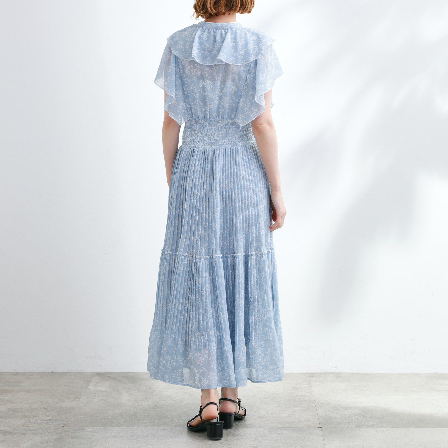 grove「夏の主役シフォンプリントプリーツワンピース」|ワンピース|