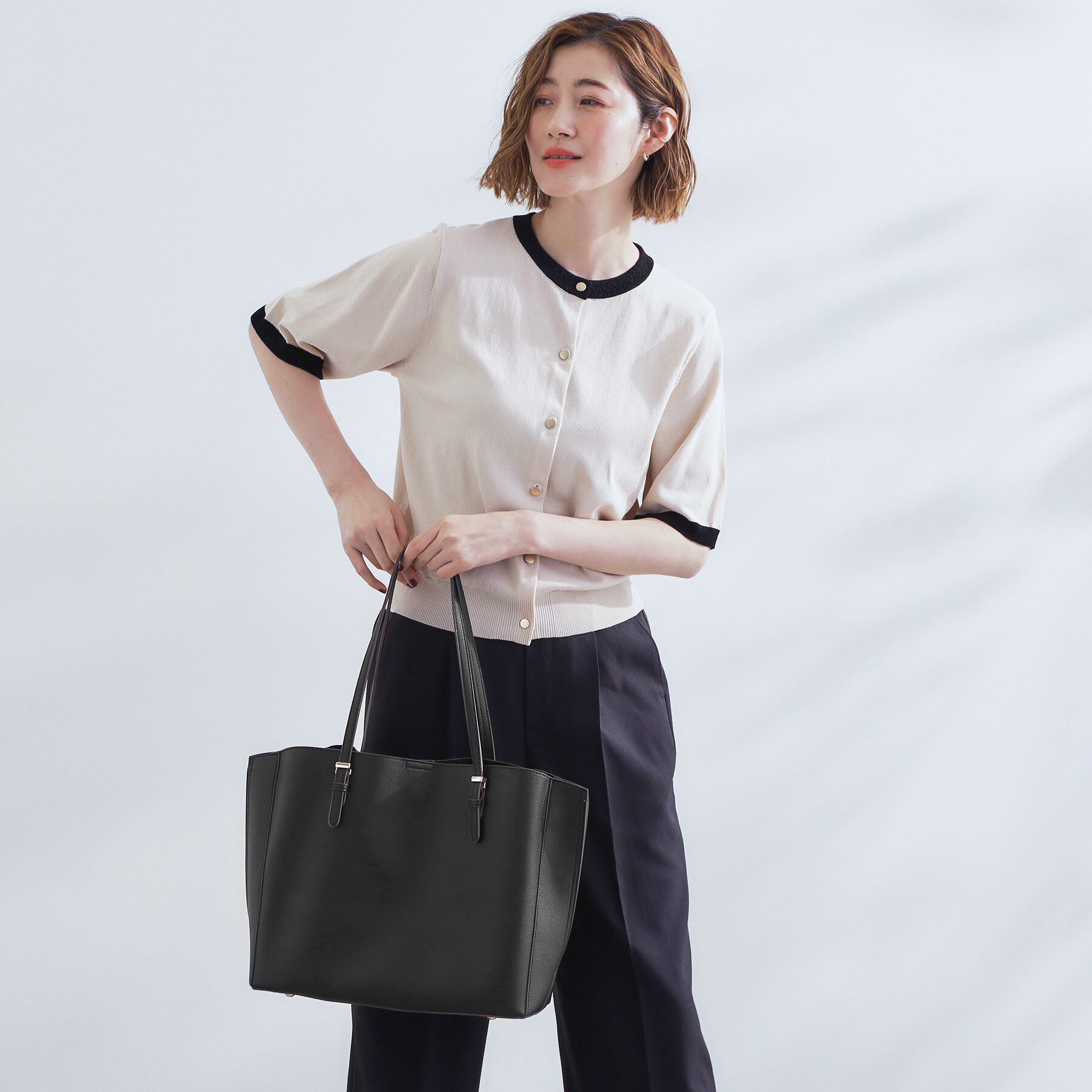 grove「【人間工学・A4】サイドスリットトート」|トートバッグ|