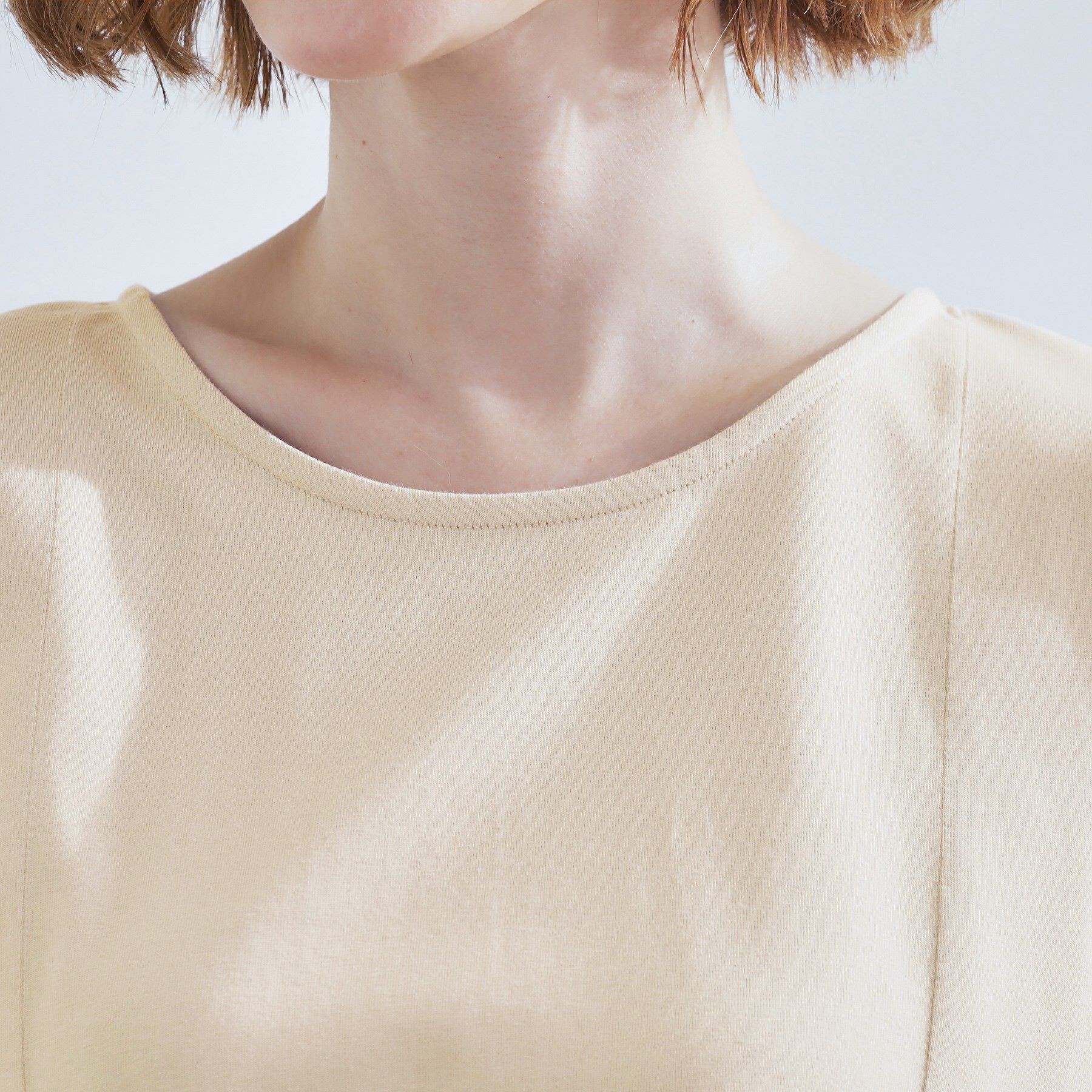 grove「すっきり見え　ペプラムフレンチスリーブカットソー」|Tシャツ・カットソー|