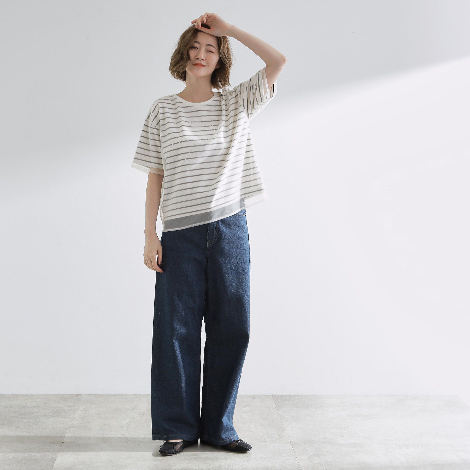 grove「ラフだけどおしゃれ　チュールレイヤードTシャツ」|Tシャツ・カットソー|