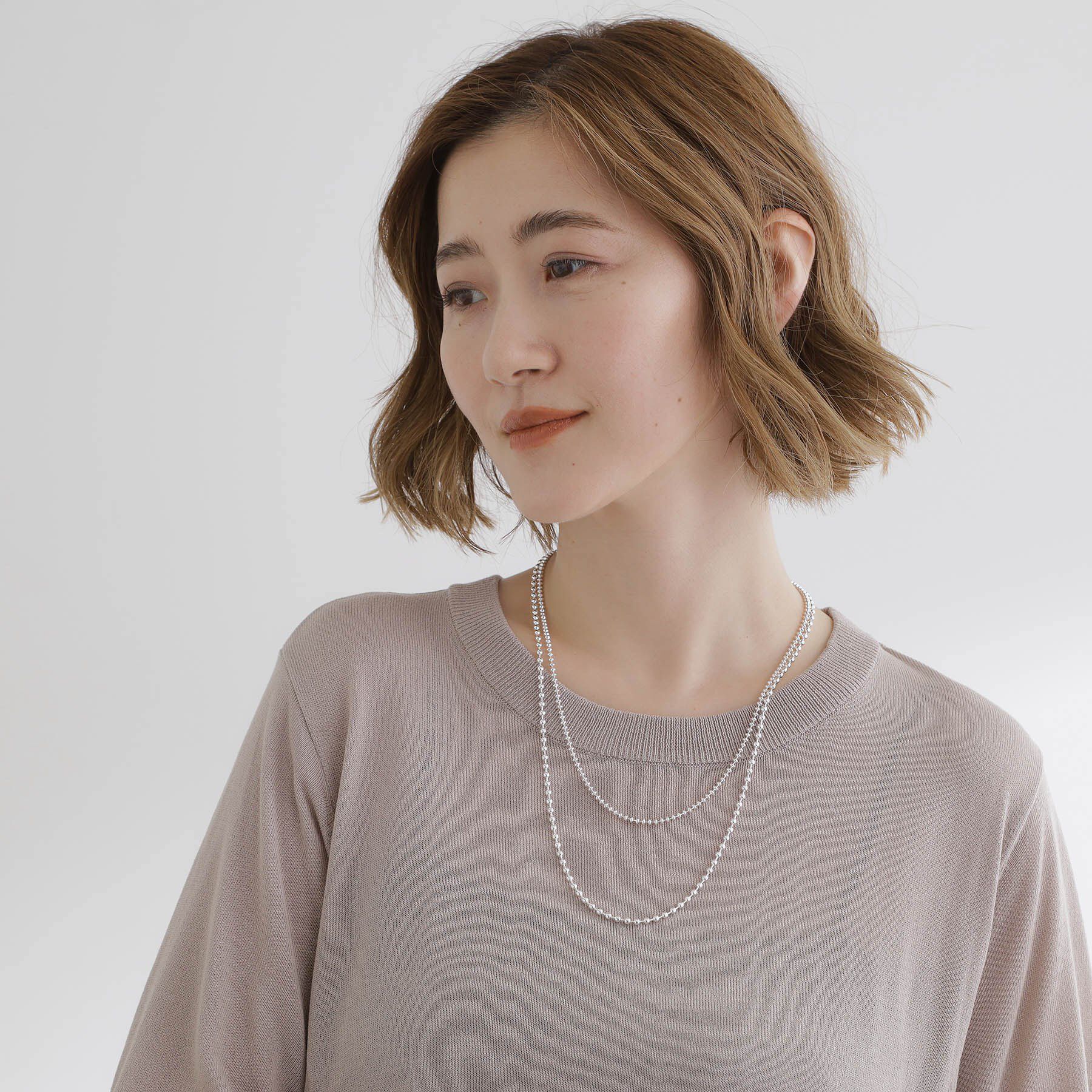 grove「ボールチェーン2連ネックレス」|ネックレス|