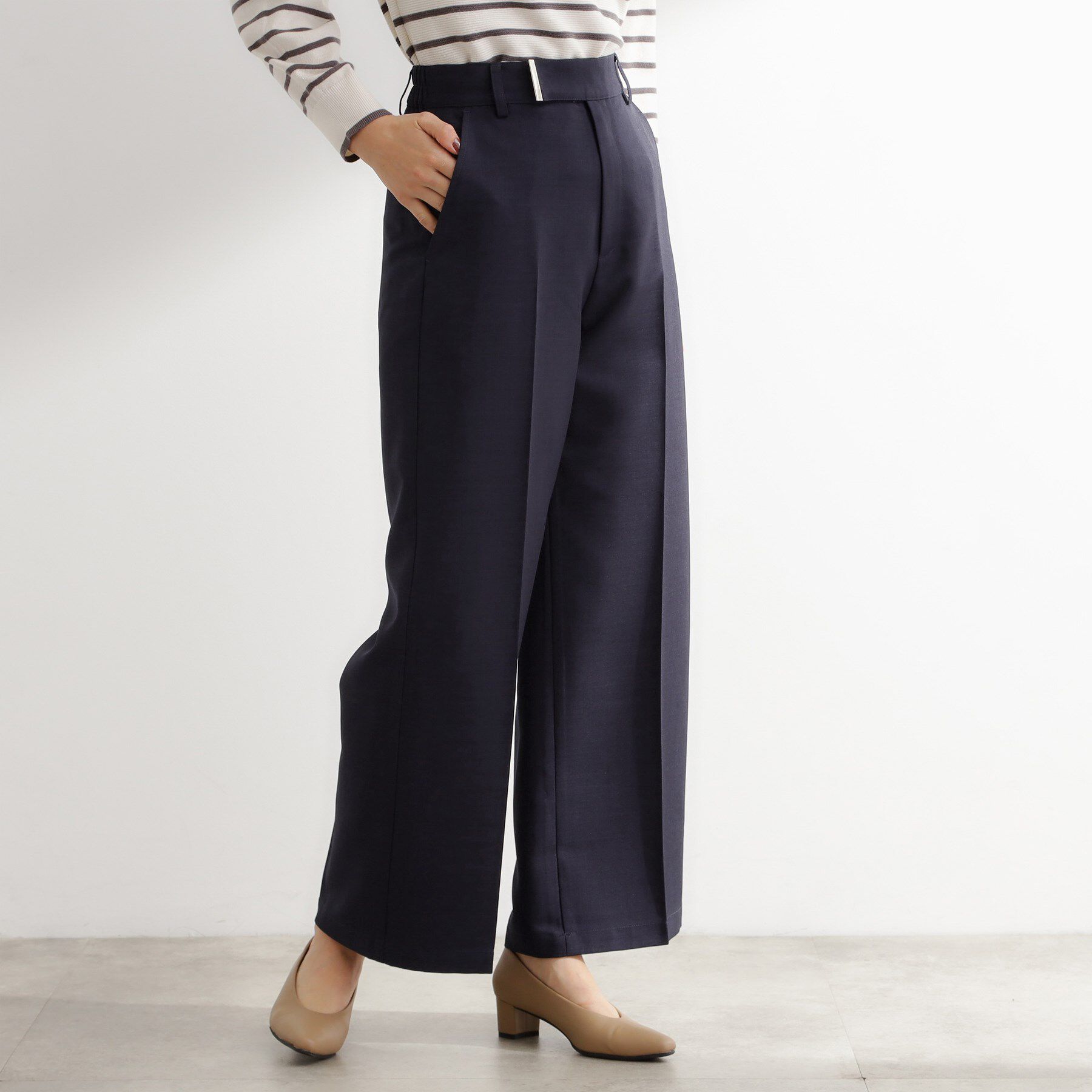 grove「【カセット服】洗えるストレートワイドパンツ」|その他|