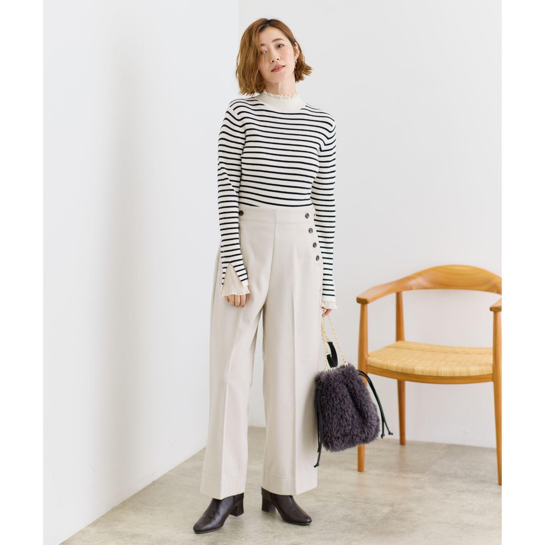 grove「プリーツレイヤードニットプルオーバー」|ニット・セーター|