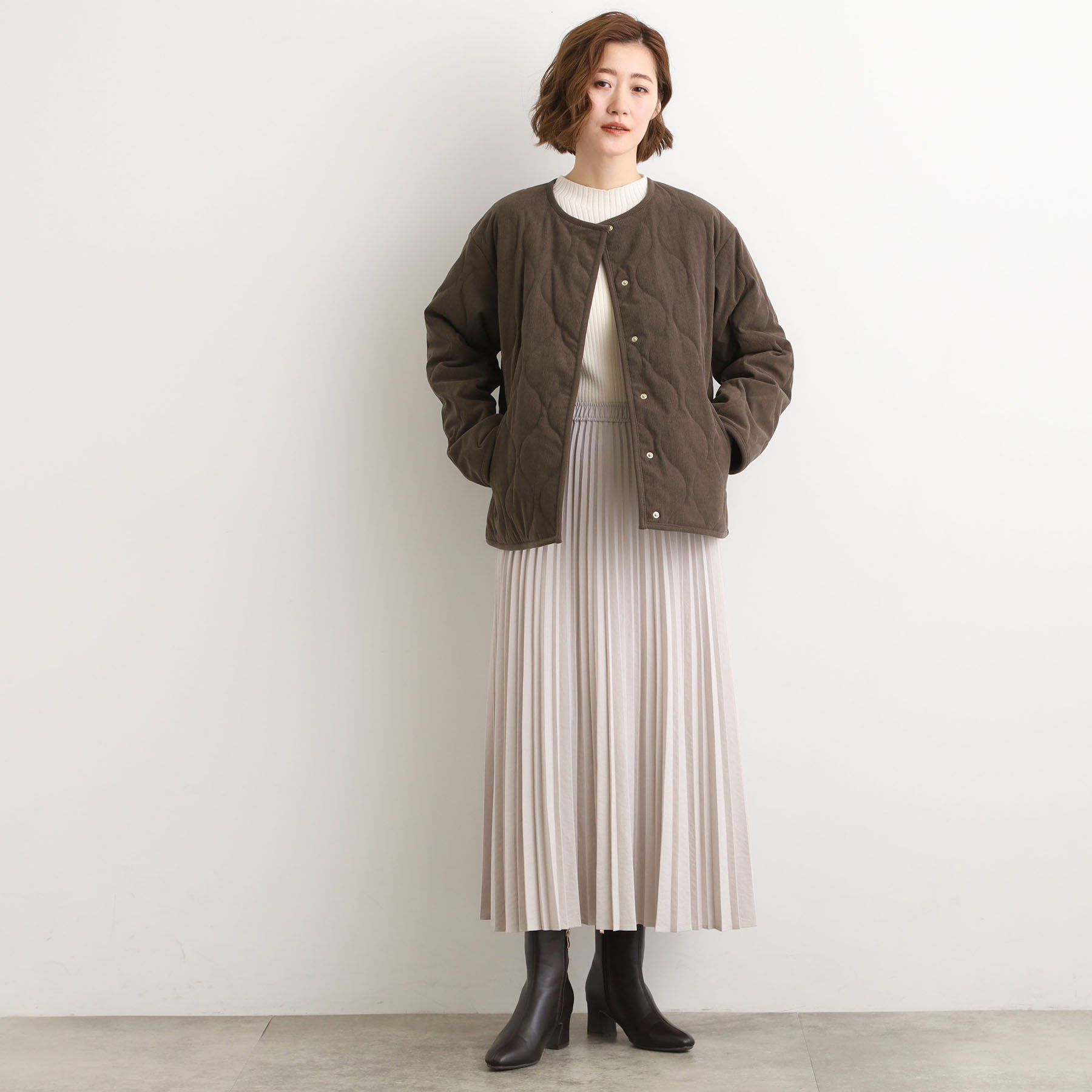 grove「【2WAY・リバーシブル】大人が着たい上品コーデュロイジャケット」|ダウン|