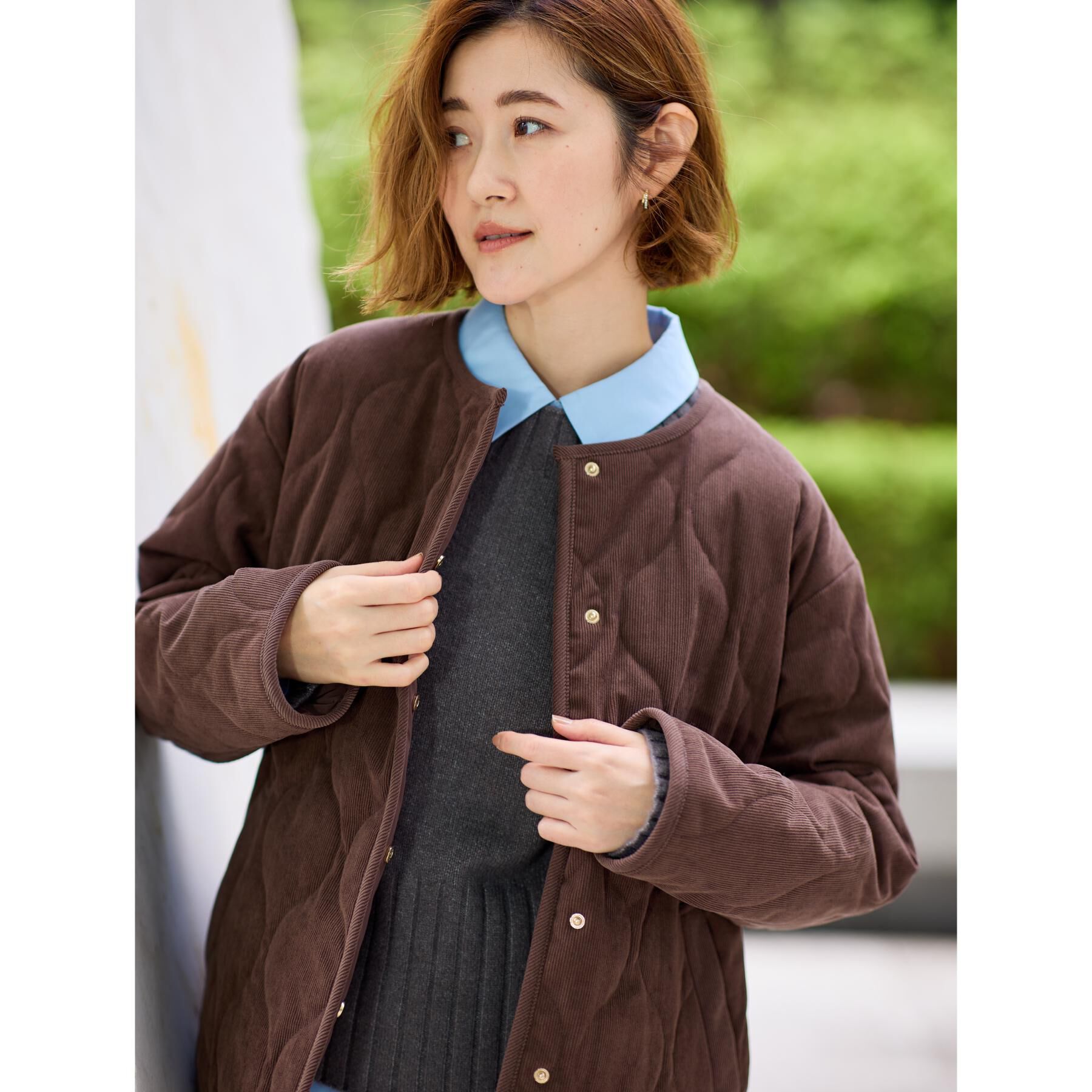 grove「【2WAY・リバーシブル】大人が着たい上品コーデュロイジャケット」|ダウン|