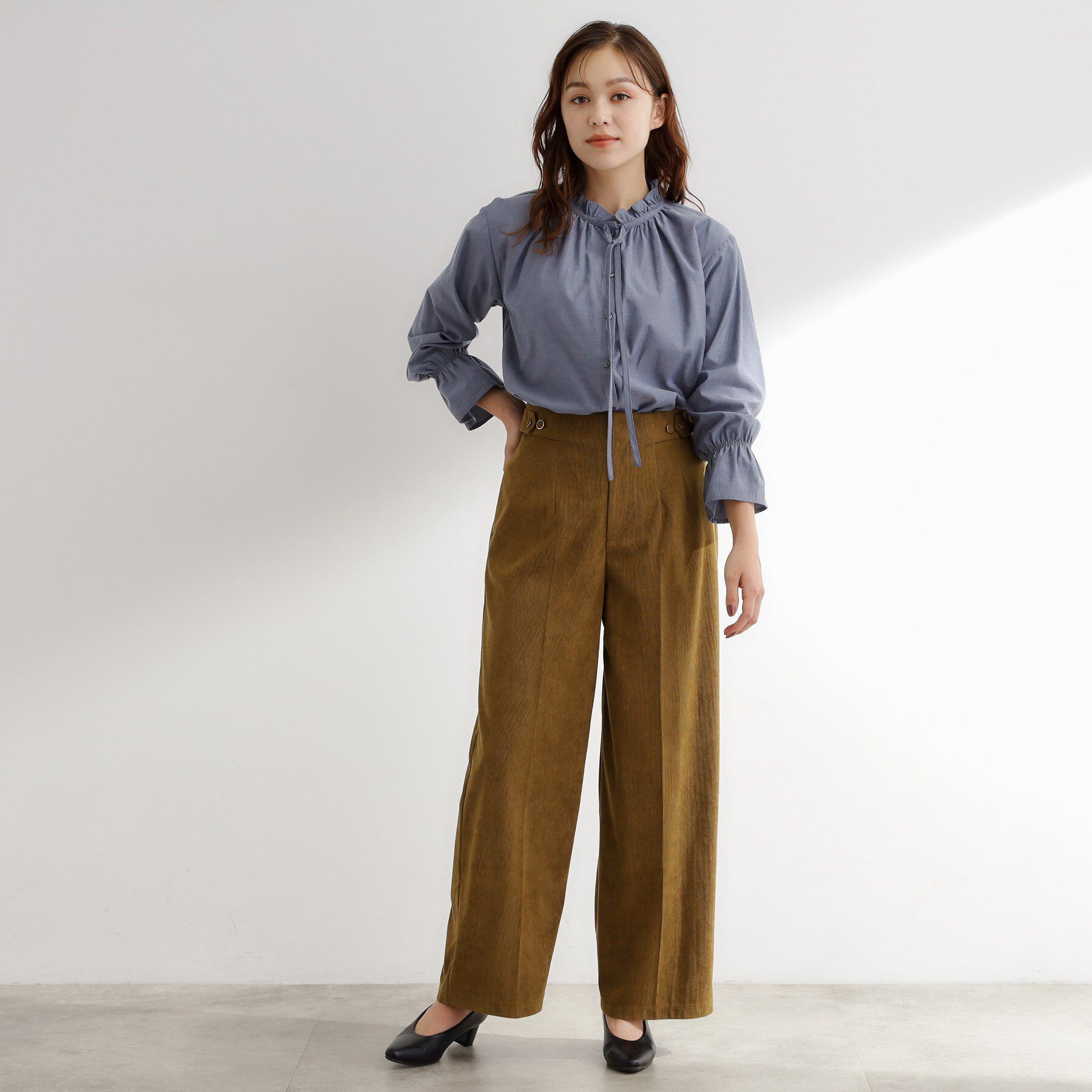 grove「フリルカラーリボンブラウス」|シャツ・ブラウス|