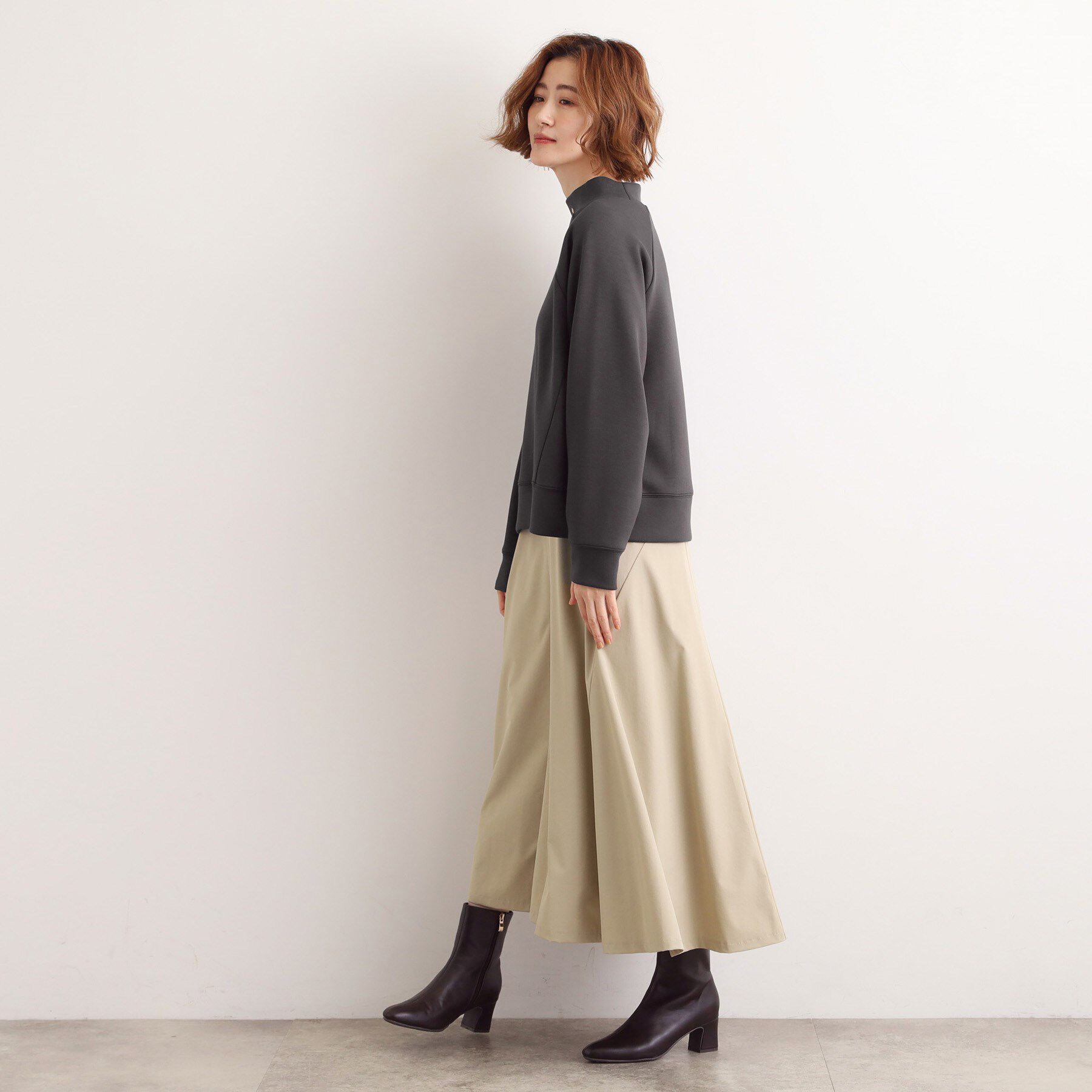 grove「モックネックダンボールスウェット」|パーカー|