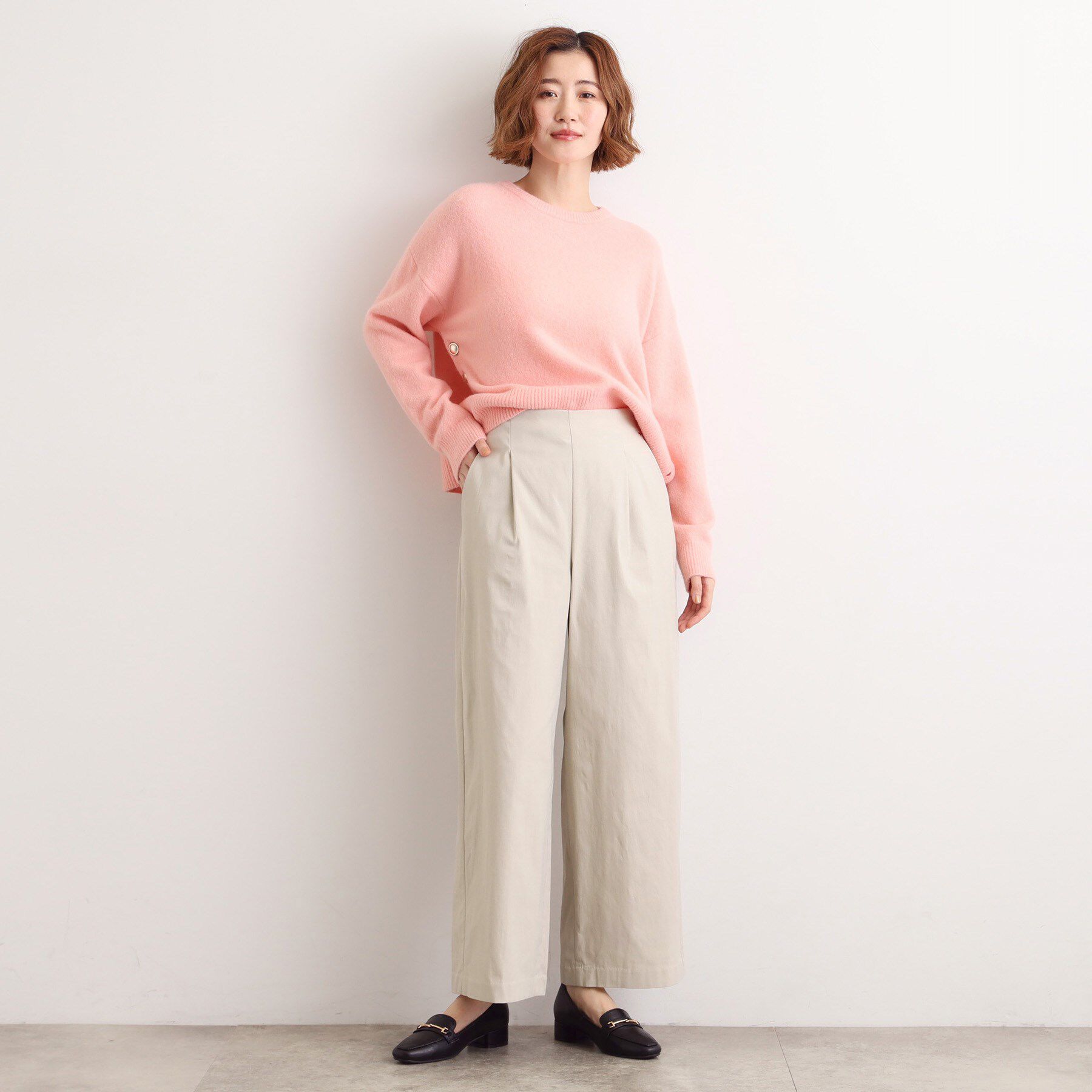 grove「【選べる着丈/多機能】裏起毛ハイパーストレッチワイドパンツ」|その他|