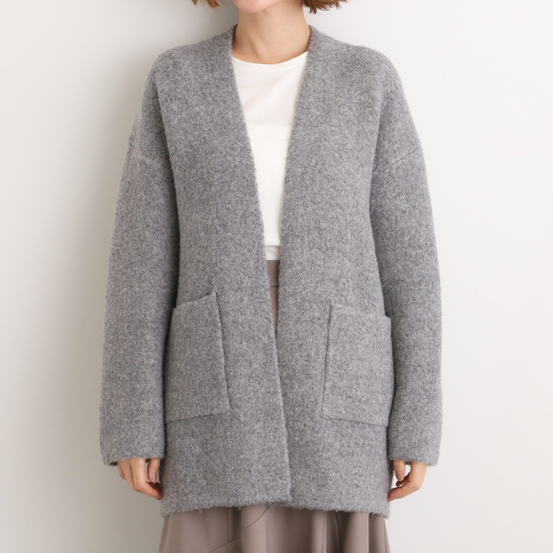 grove「軽やかに着流す　ブークレニットコーディガン」|カーディガン|