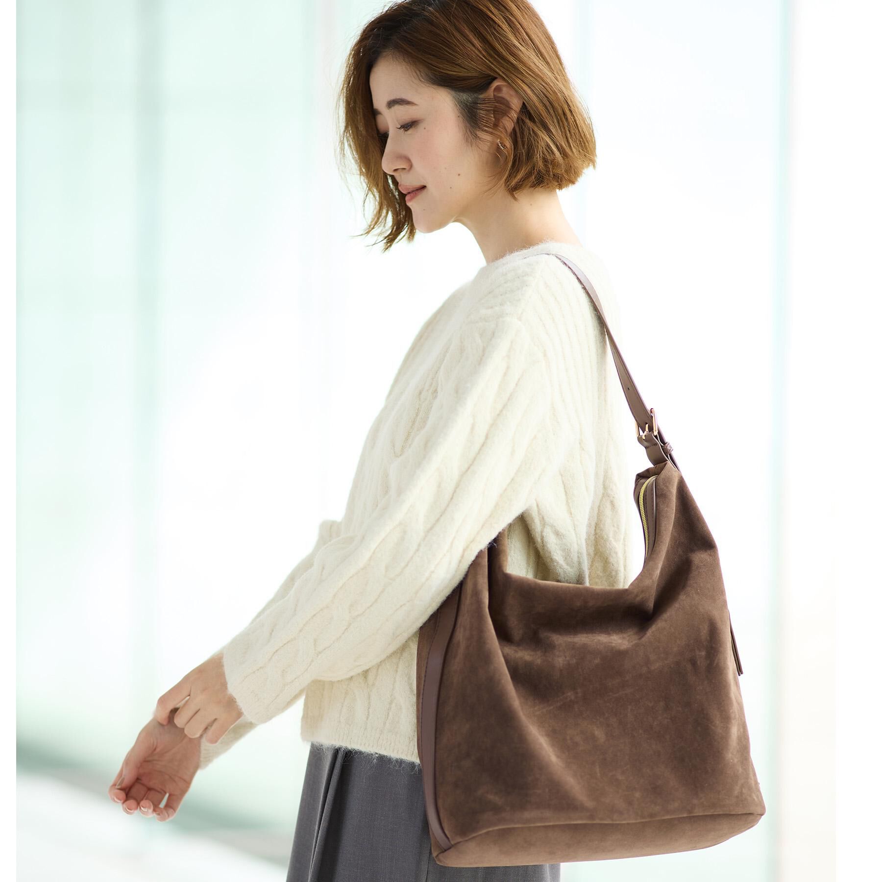 grove「スエード調コンビワンンショルダー」|ショルダー・メッセンジャー|